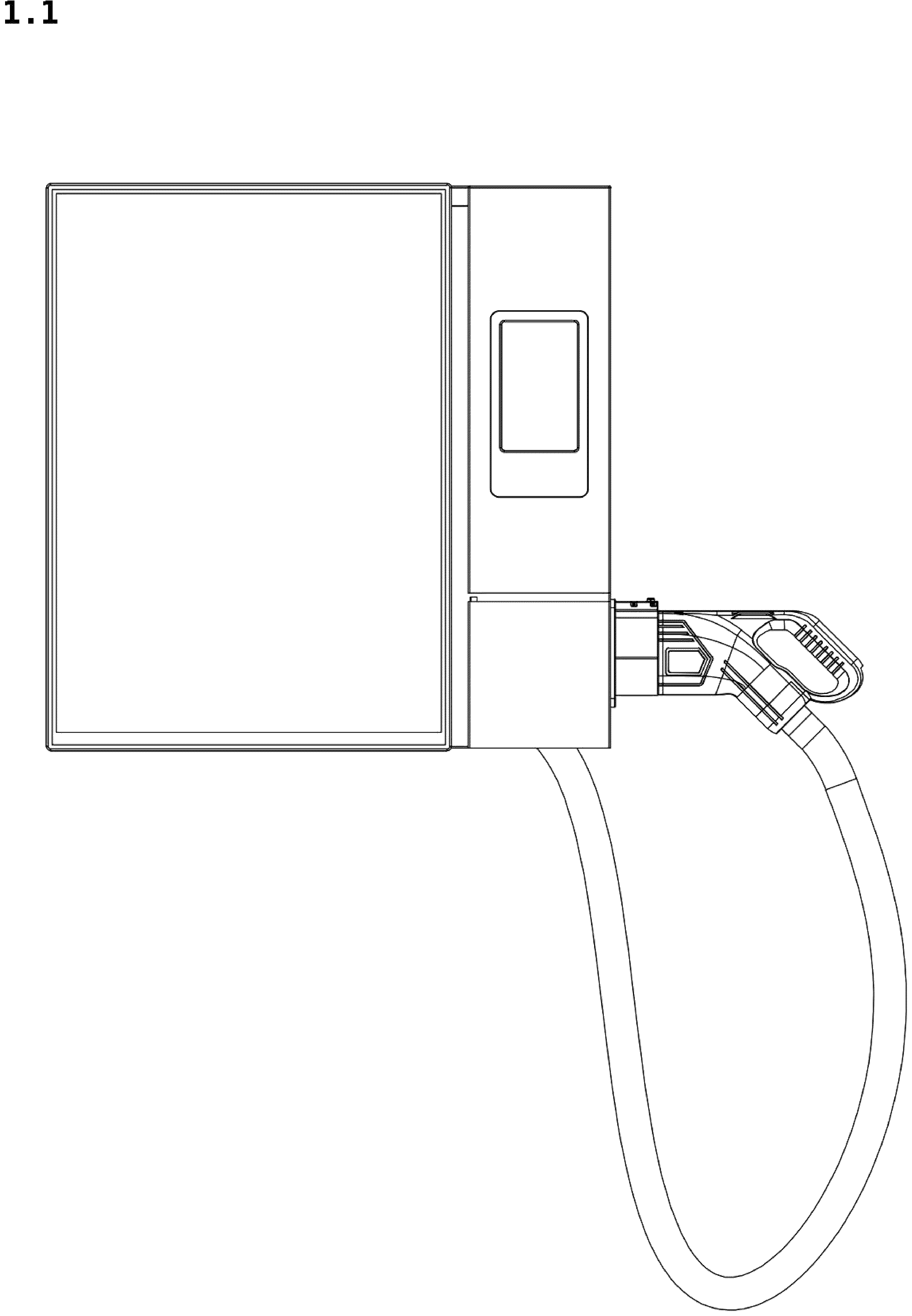 Patent USD1044709 Figure 1 – Wall-mounted DC charging pile