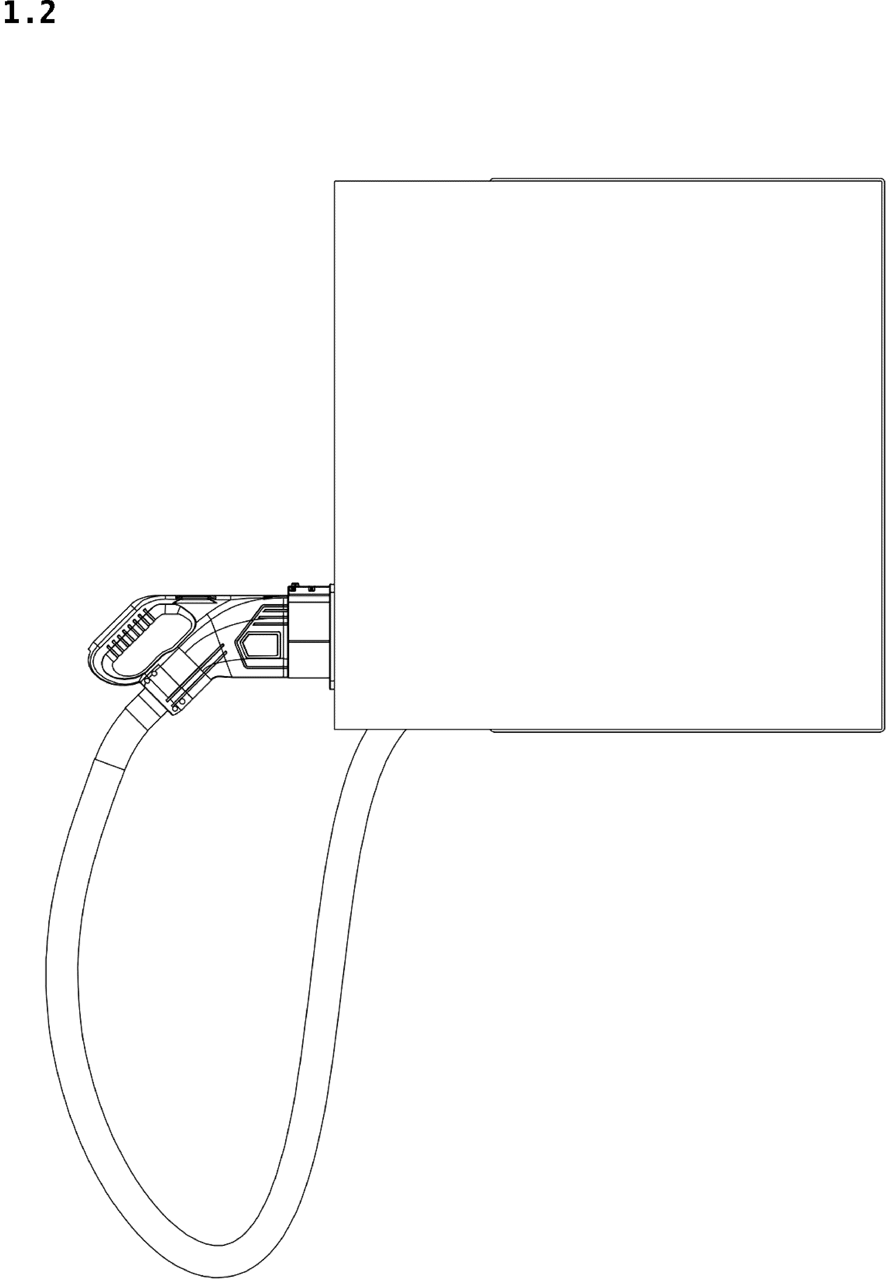 Patent USD1044709 Figure 2 – Wall-mounted DC charging pile