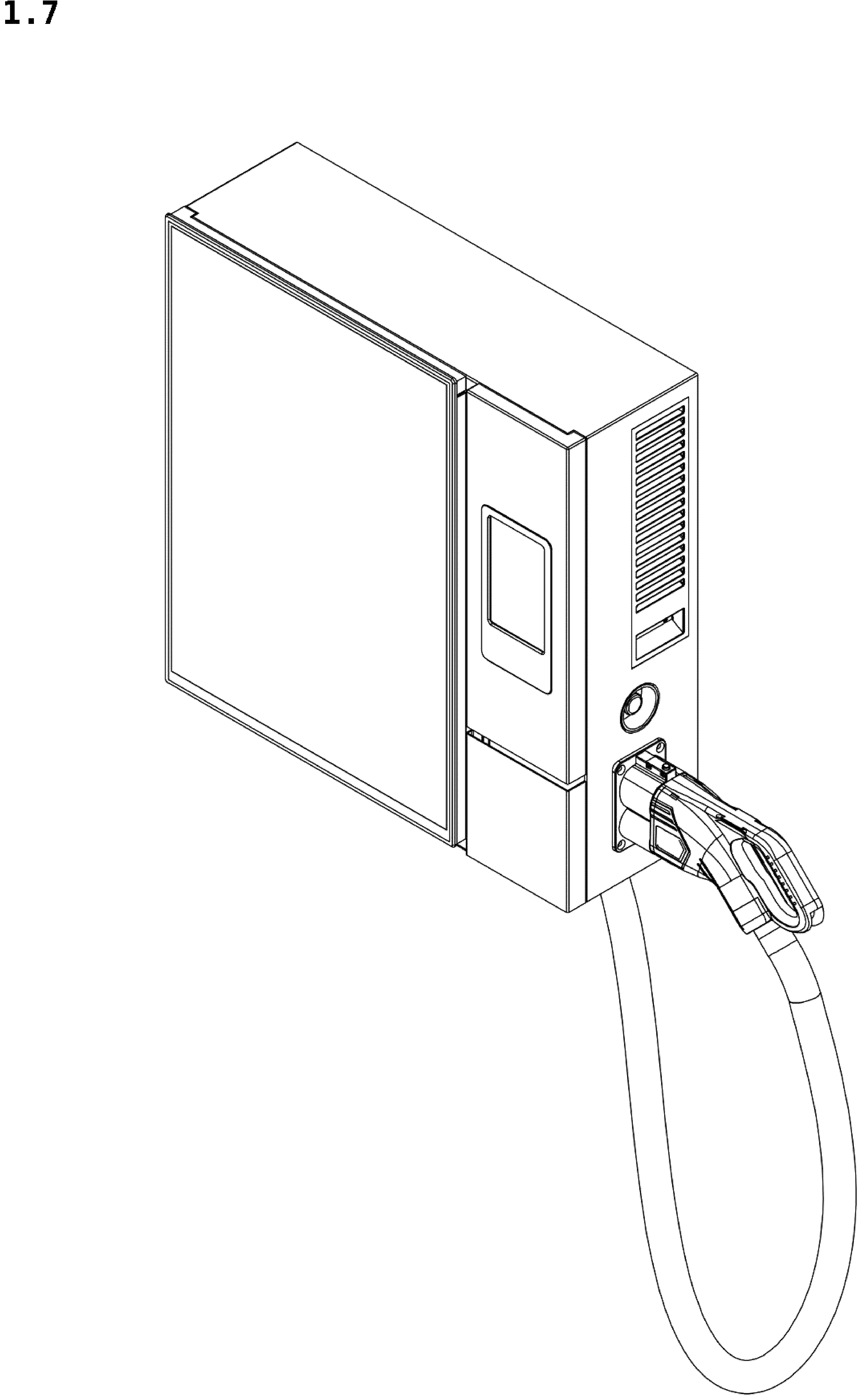 Patent USD1044709 Figure 7 – Wall-mounted DC charging pile