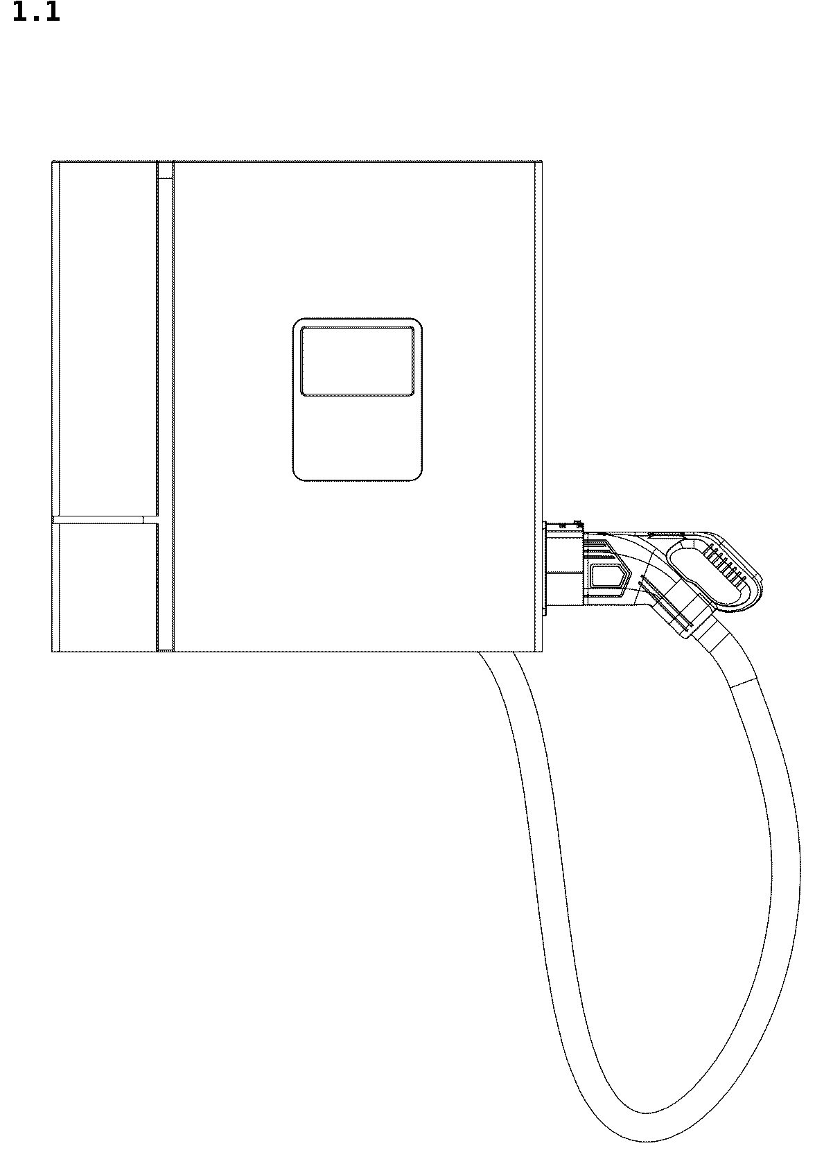 Patent USD1044710 — Wallmounted DC charging pile — Figure 1