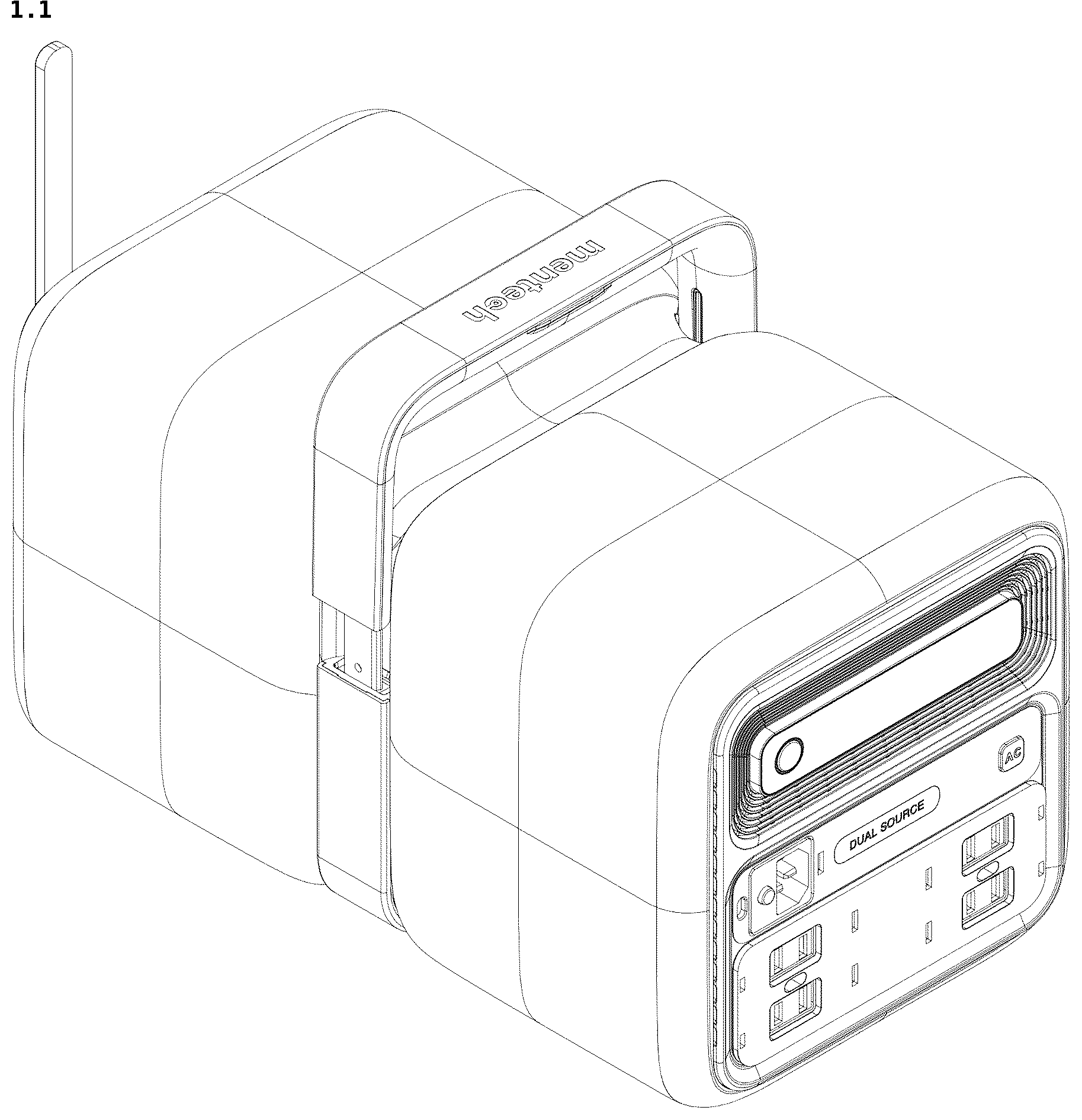 Patent USD1044724 — Mobile energy storage power supply unit — Figure 1