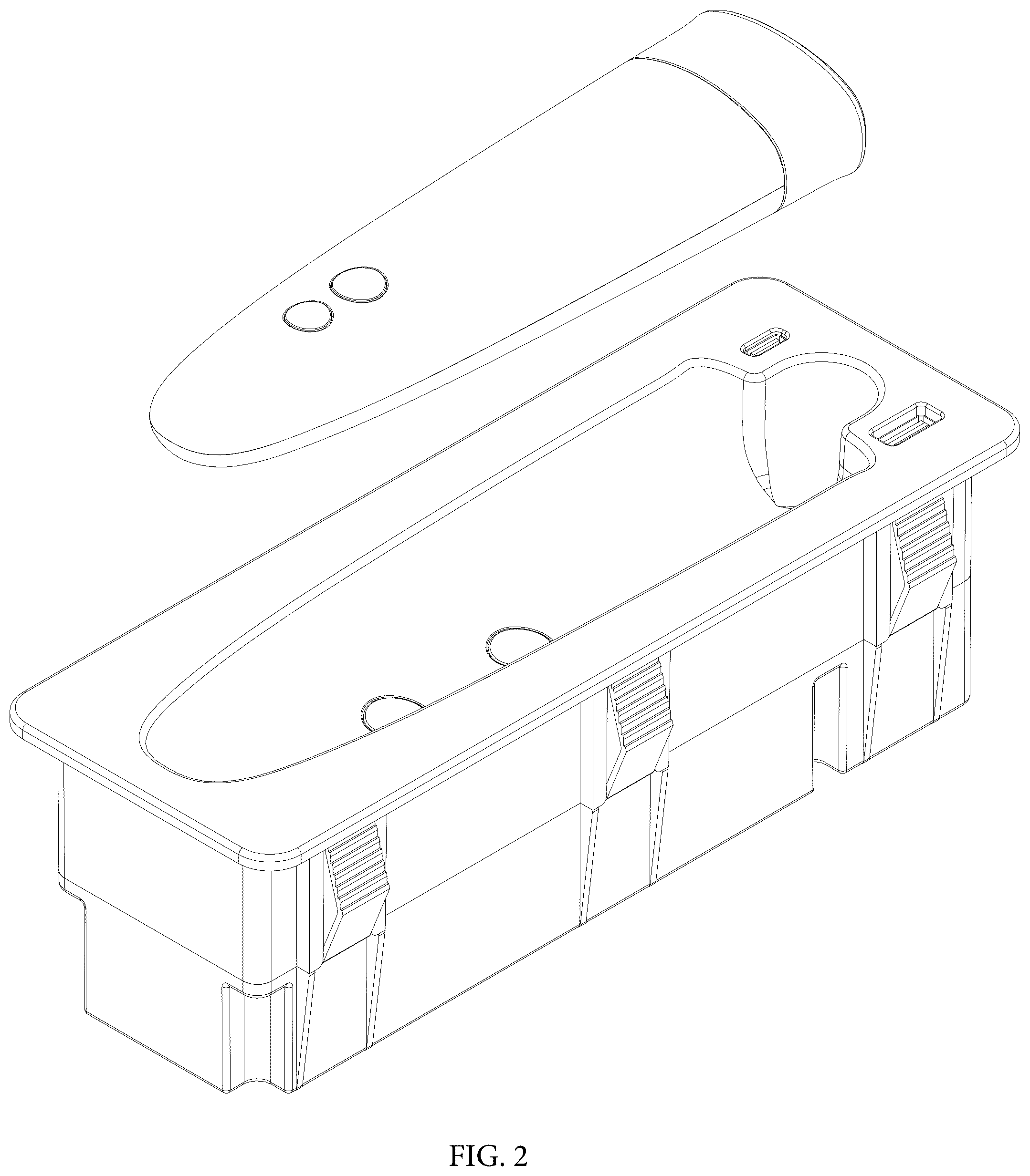 Patent USD1044748 Figure 2 – Remote control device