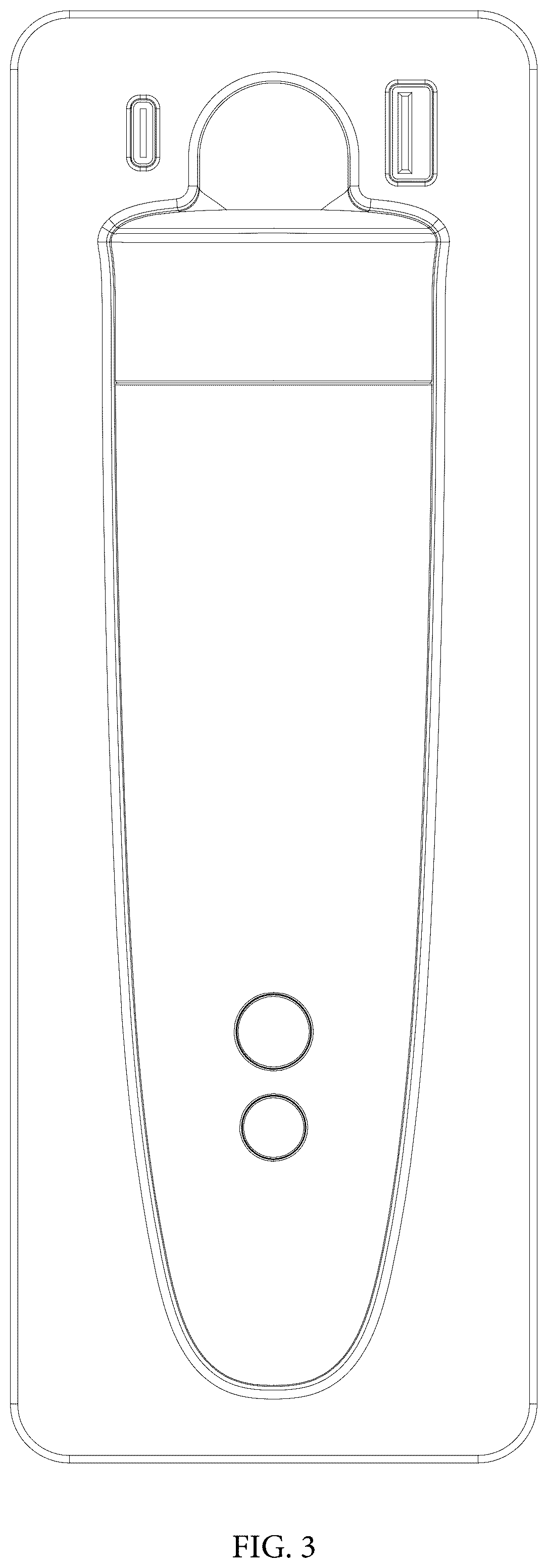 Patent USD1044748 Figure 3 – Remote control device
