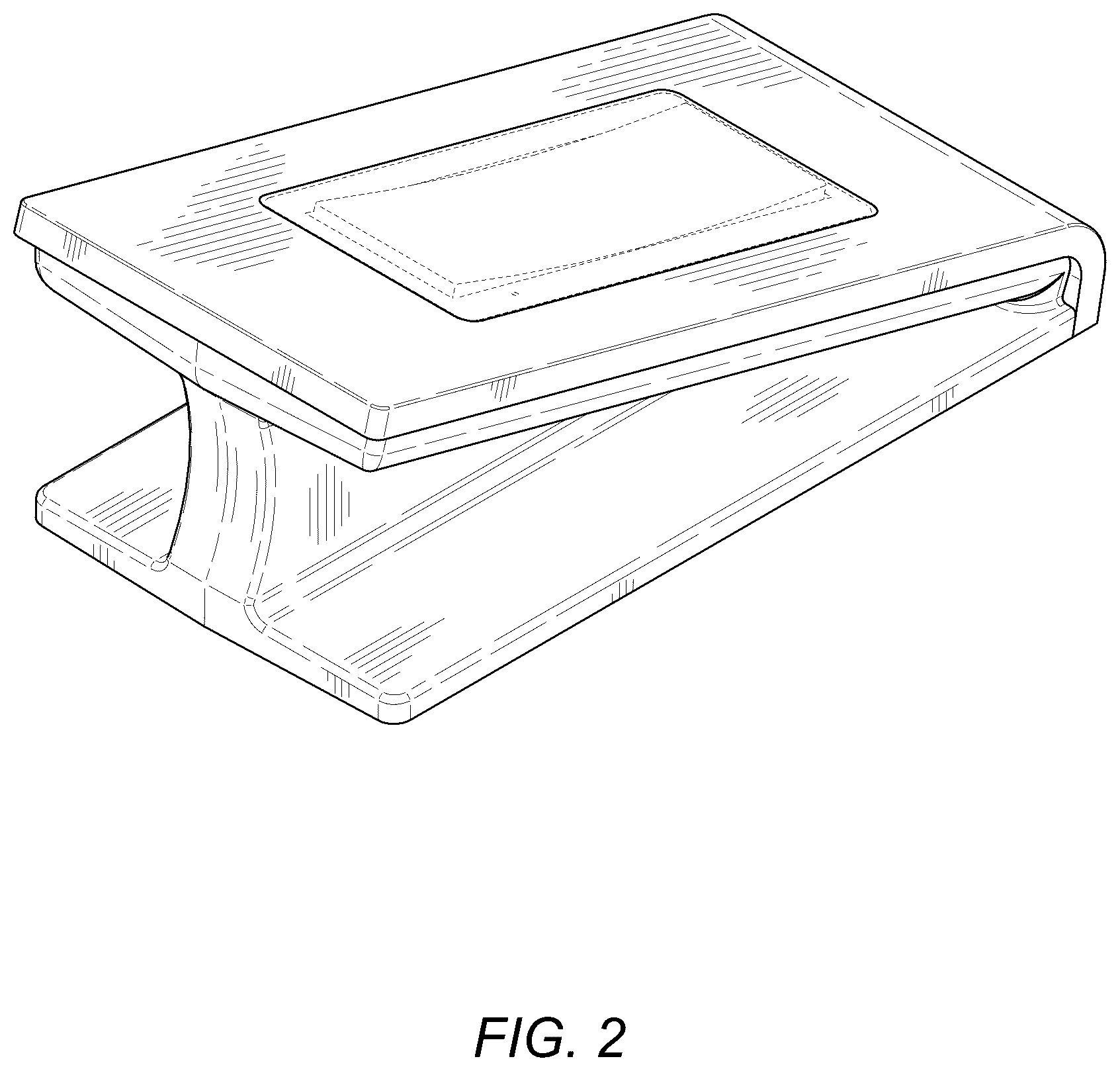 Patent USD1044750 Figure 2 – Tabletop base for a button panel