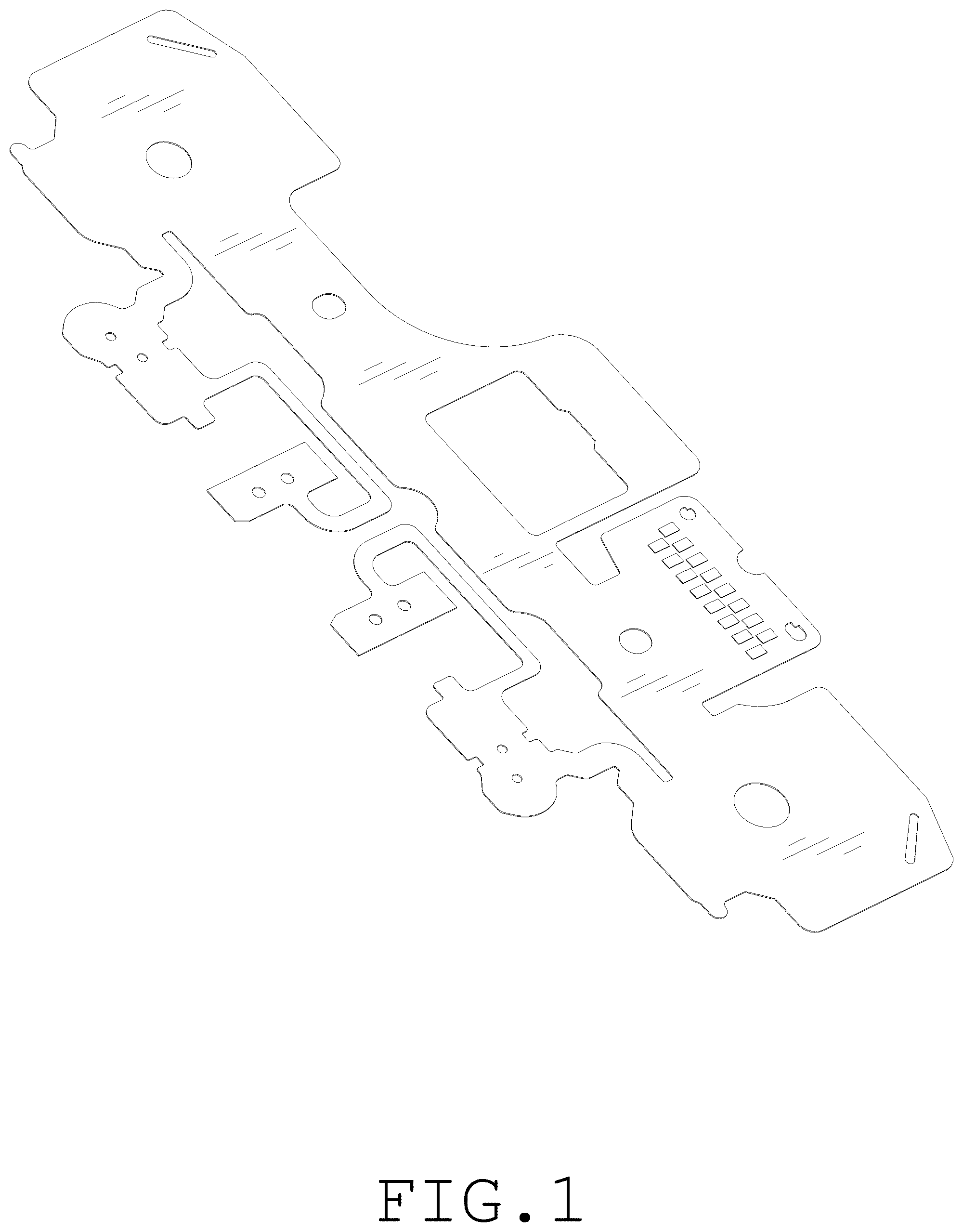 Patent USD1044753 Figure 1 – Flexible printed circuit board for game controllers