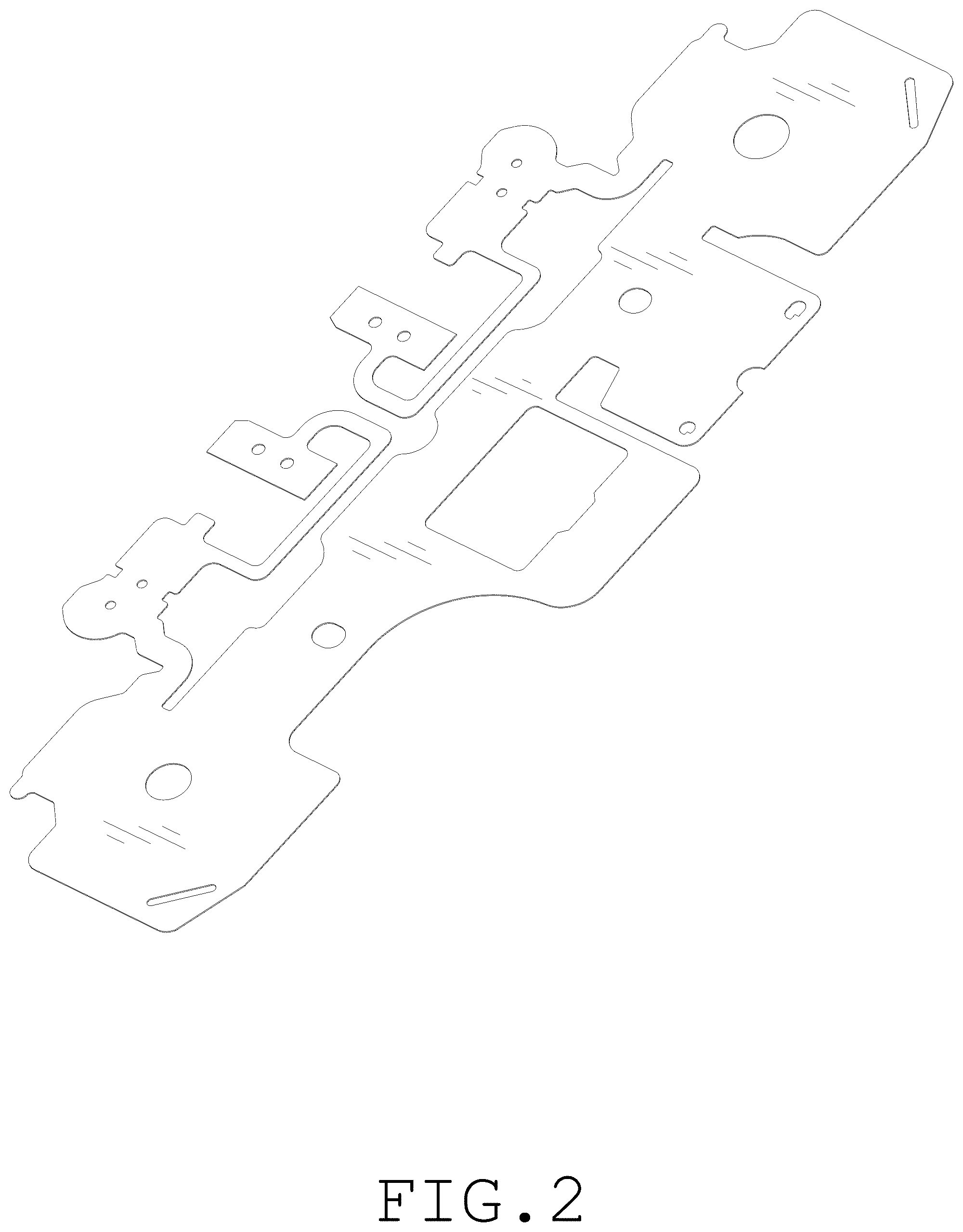 Patent USD1044753 Figure 2 – Flexible printed circuit board for game controllers