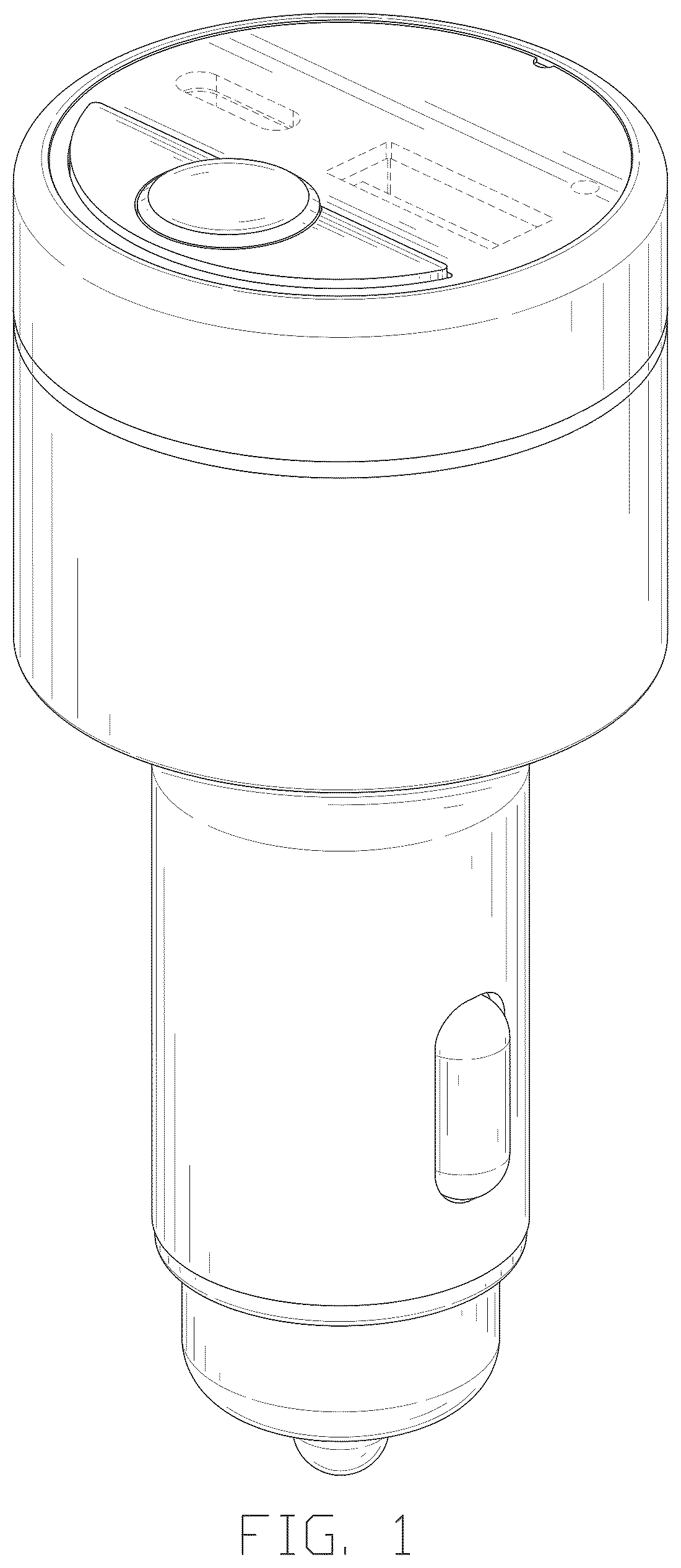 Patent USD1044757 Figure 1 – In-car wireless transmitter