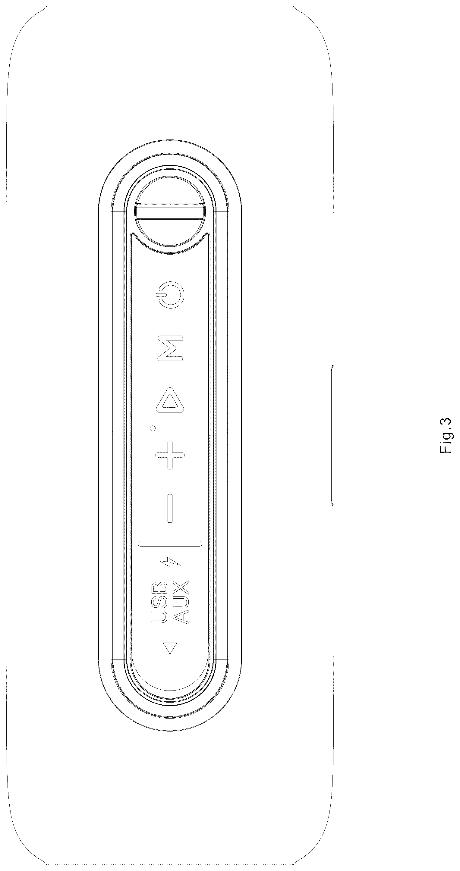 Patent USD1044764 Figure 3 – Audio player