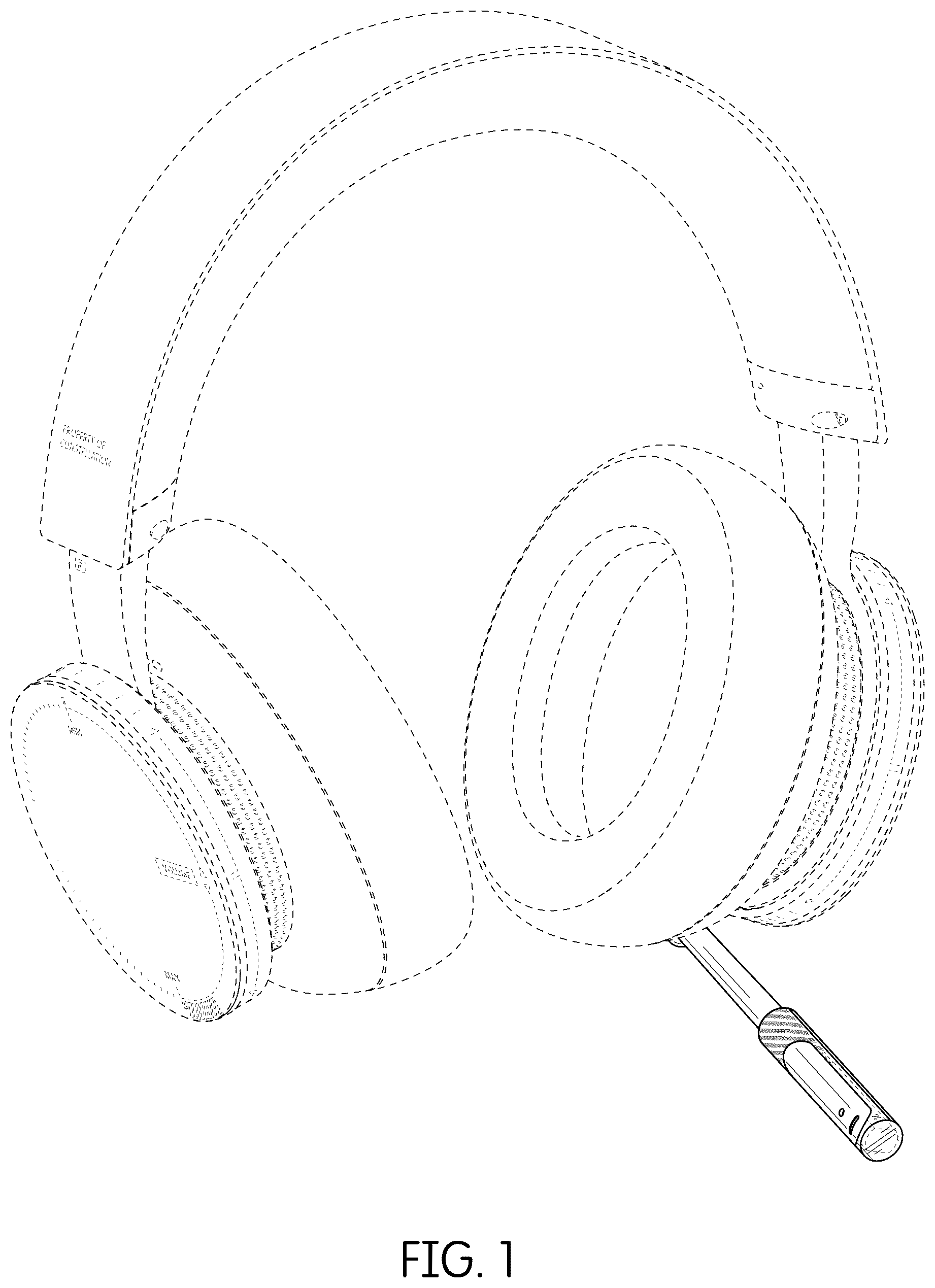 Patent USD1044770 Figure 1 – Headset microphone with transparent portion