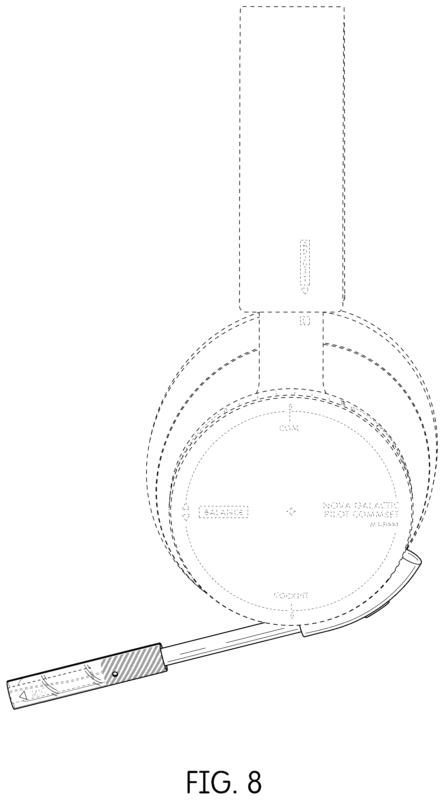 Patent USD1044770 Figure 8 – Headset microphone with transparent portion