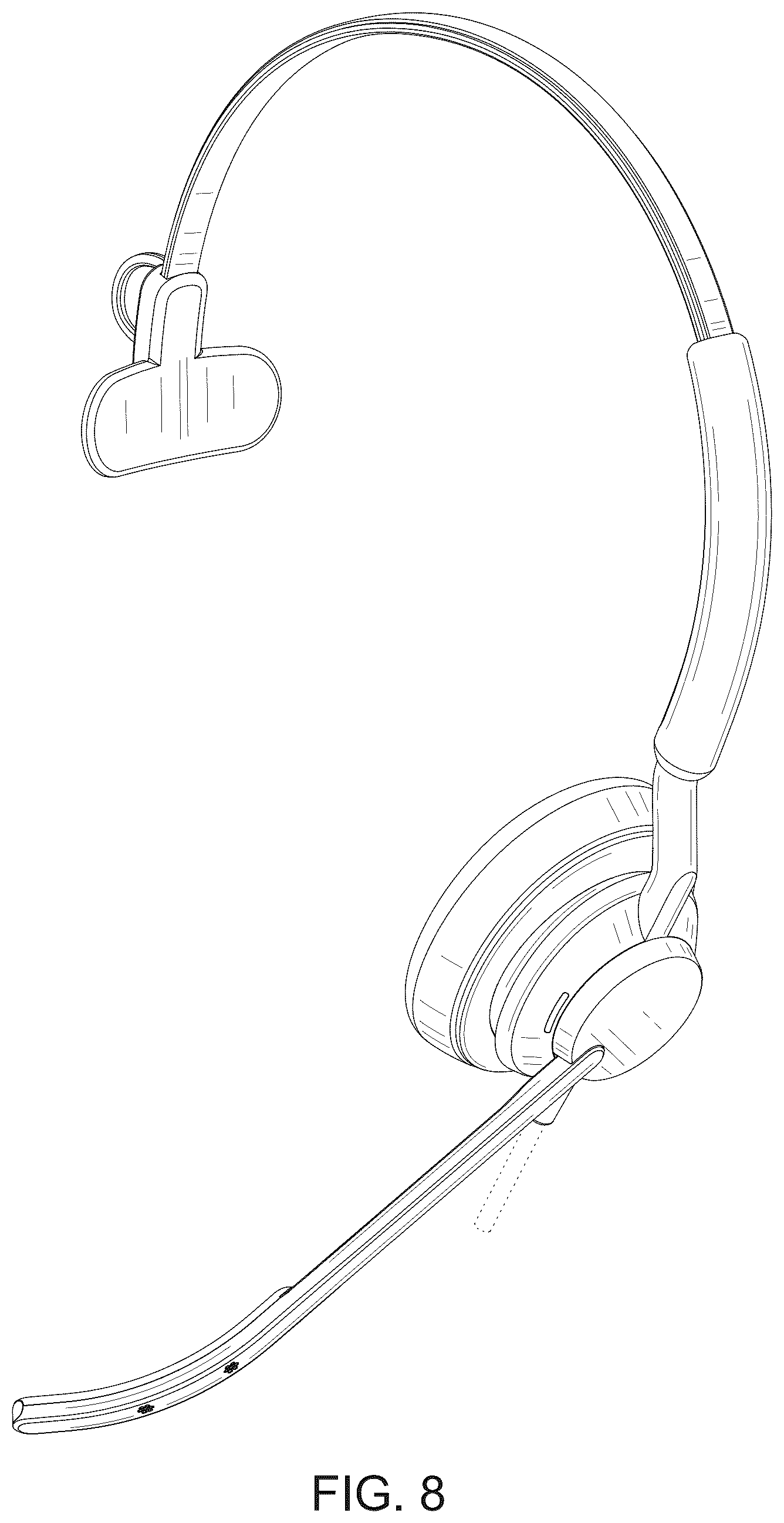 Patent USD1044771 Figure 8 – Headset for telephone