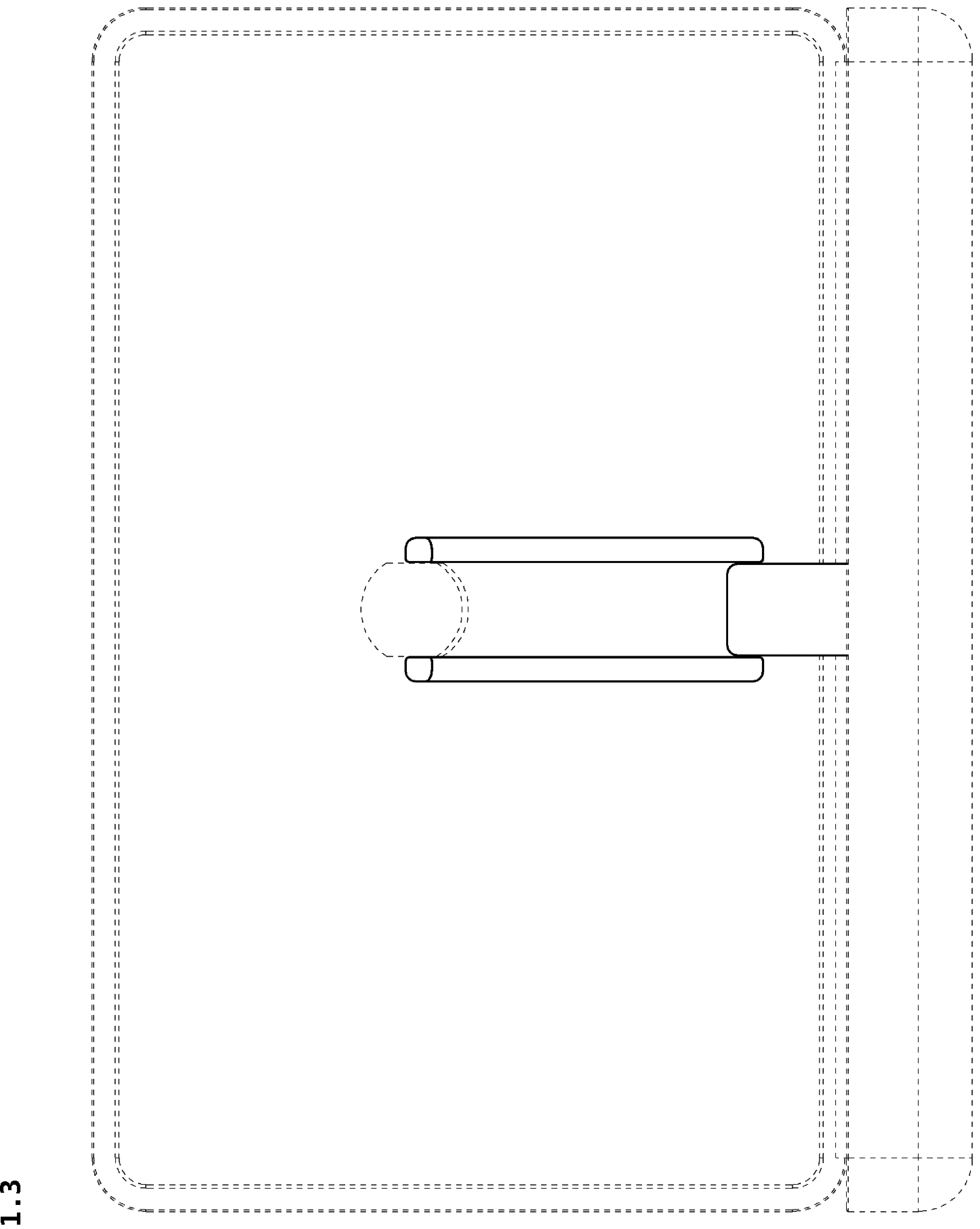 Patent USD1044775 Figure 3 – Supporting arm for television receiver
