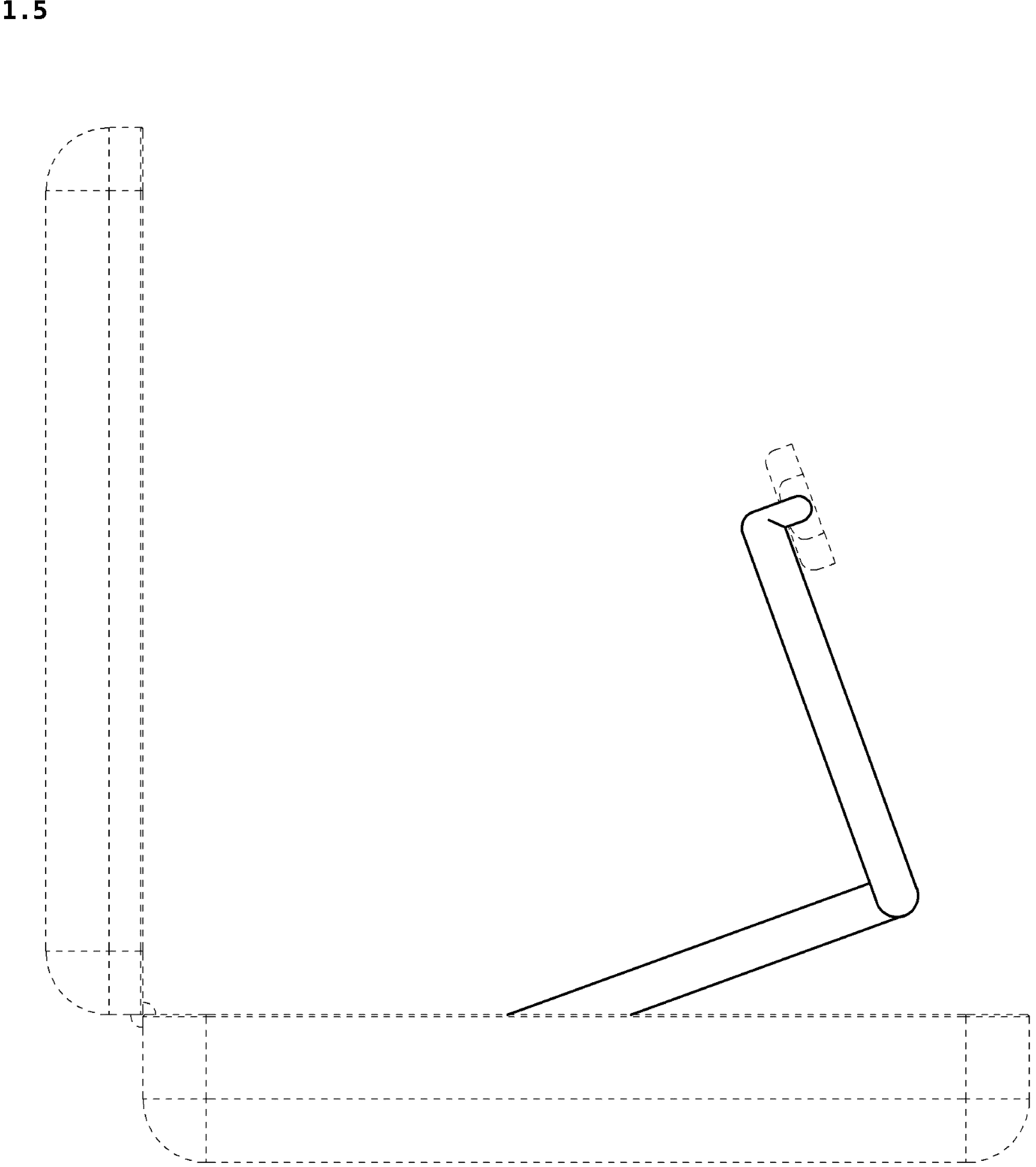 Patent USD1044775 Figure 5 – Supporting arm for television receiver
