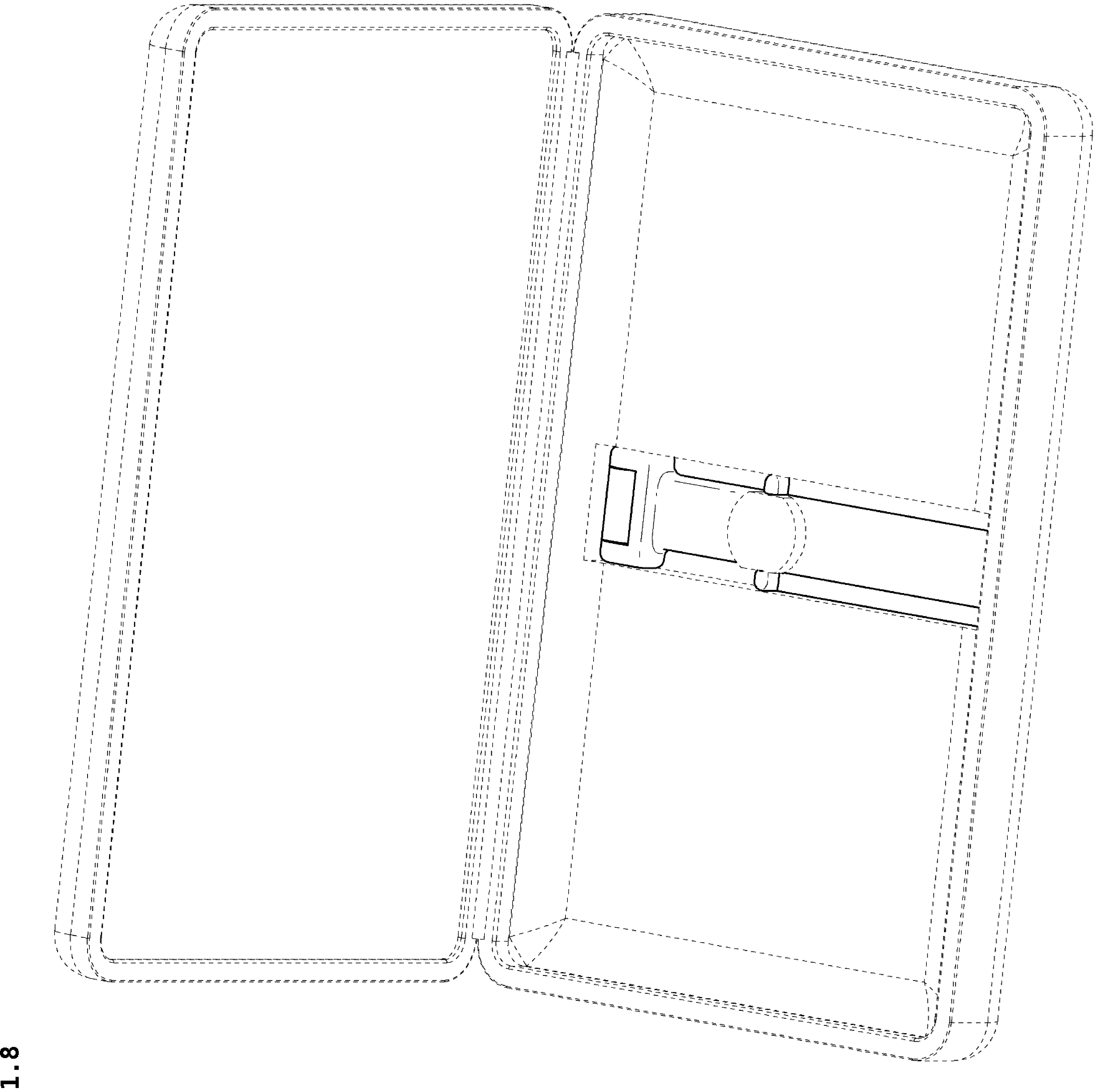 Patent USD1044775 Figure 8 – Supporting arm for television receiver