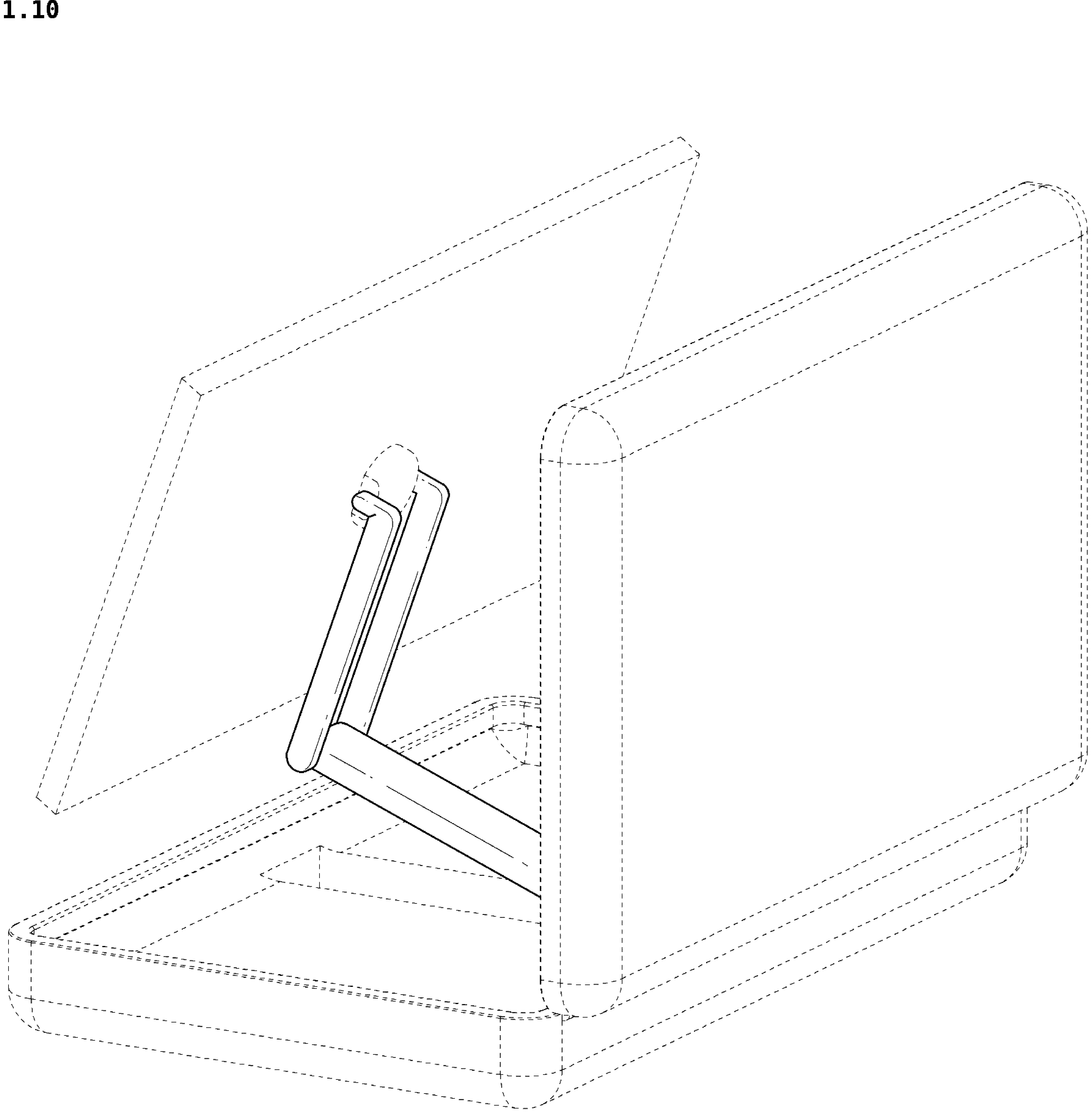 Patent USD1044775 Figure 10 – Supporting arm for television receiver