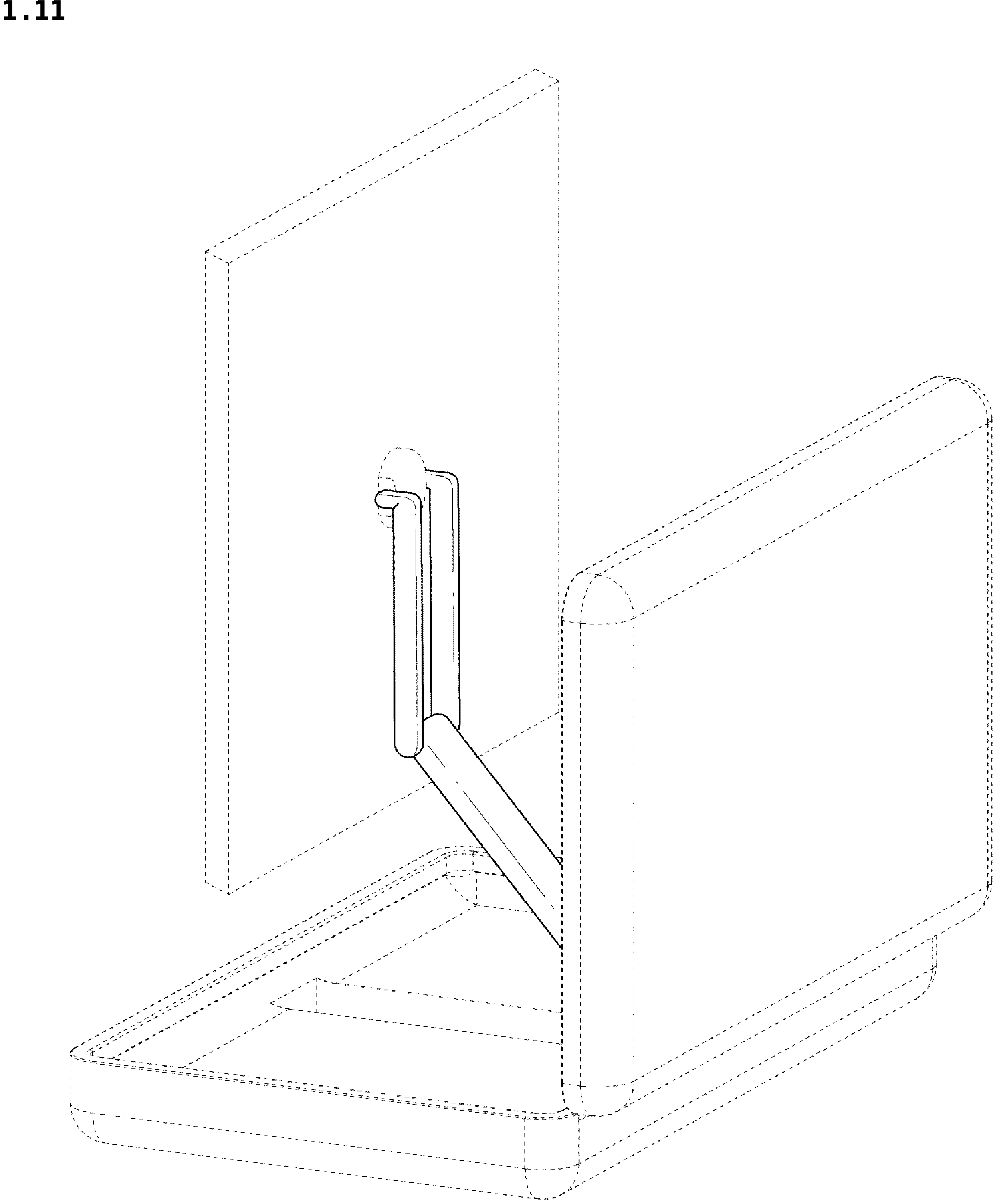 Patent USD1044775 Figure 11 – Supporting arm for television receiver