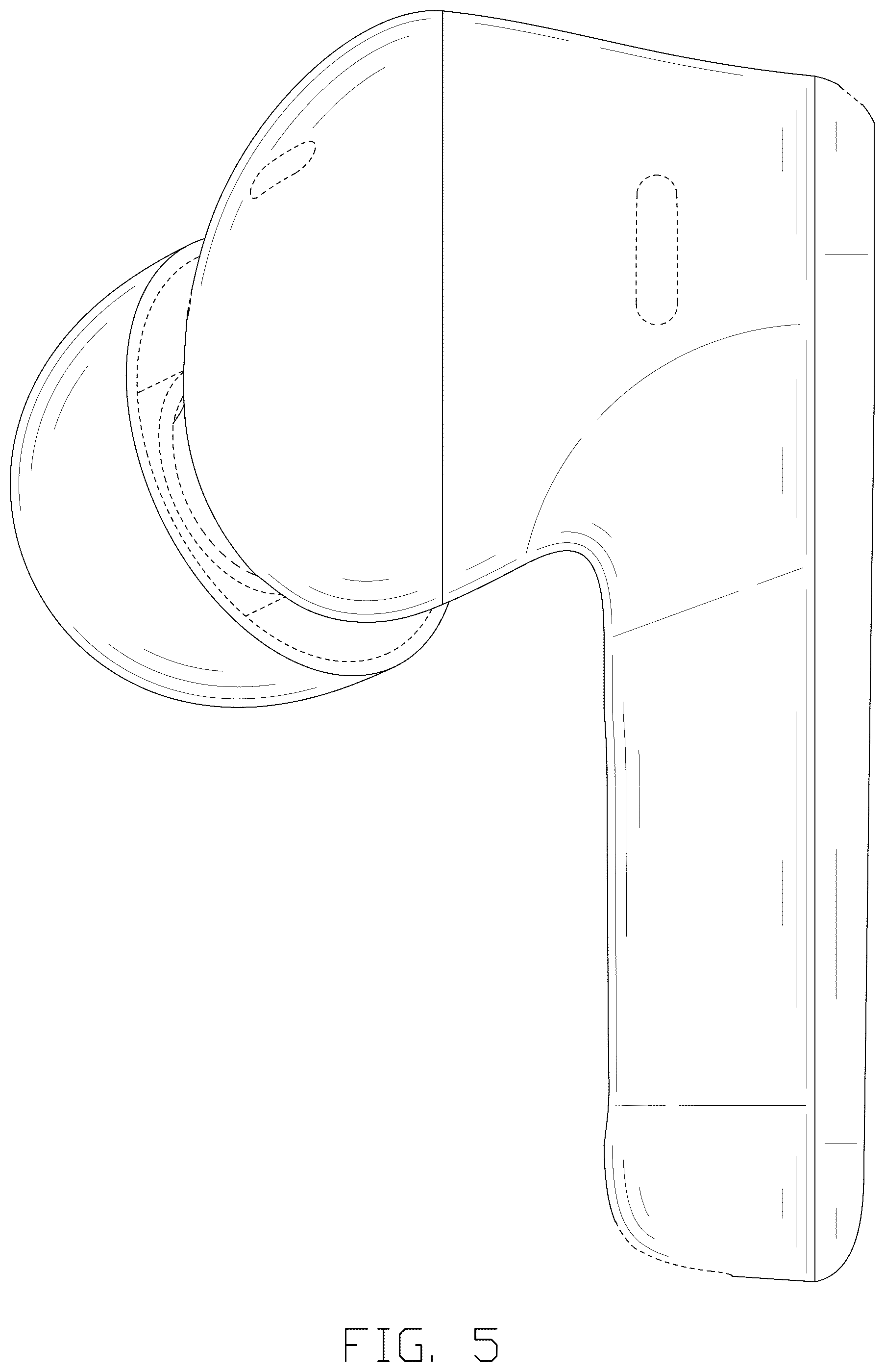 Patent USD1044777 Figure 5 – Pair of earphones
