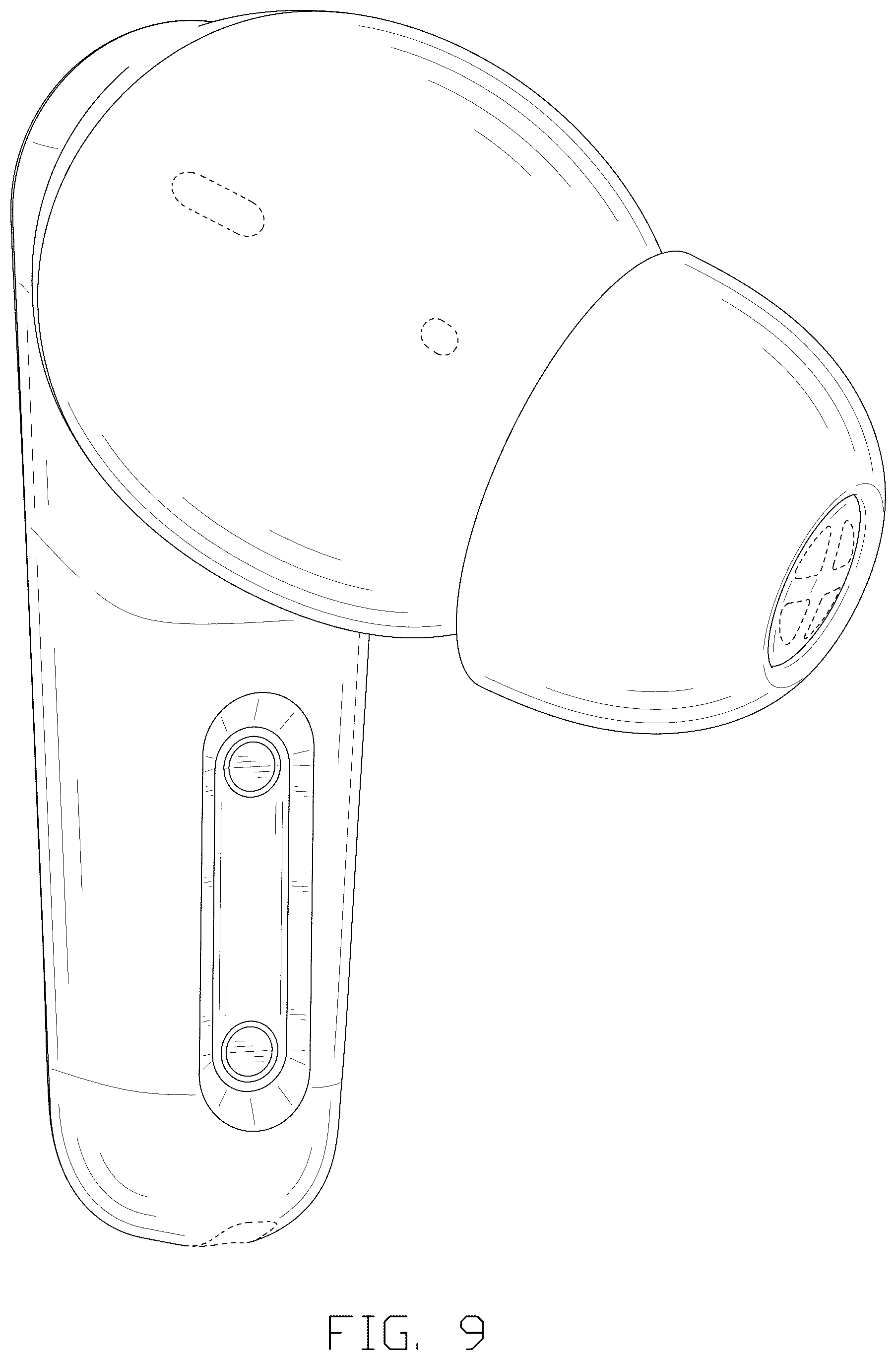 Patent USD1044777 Figure 9 – Pair of earphones