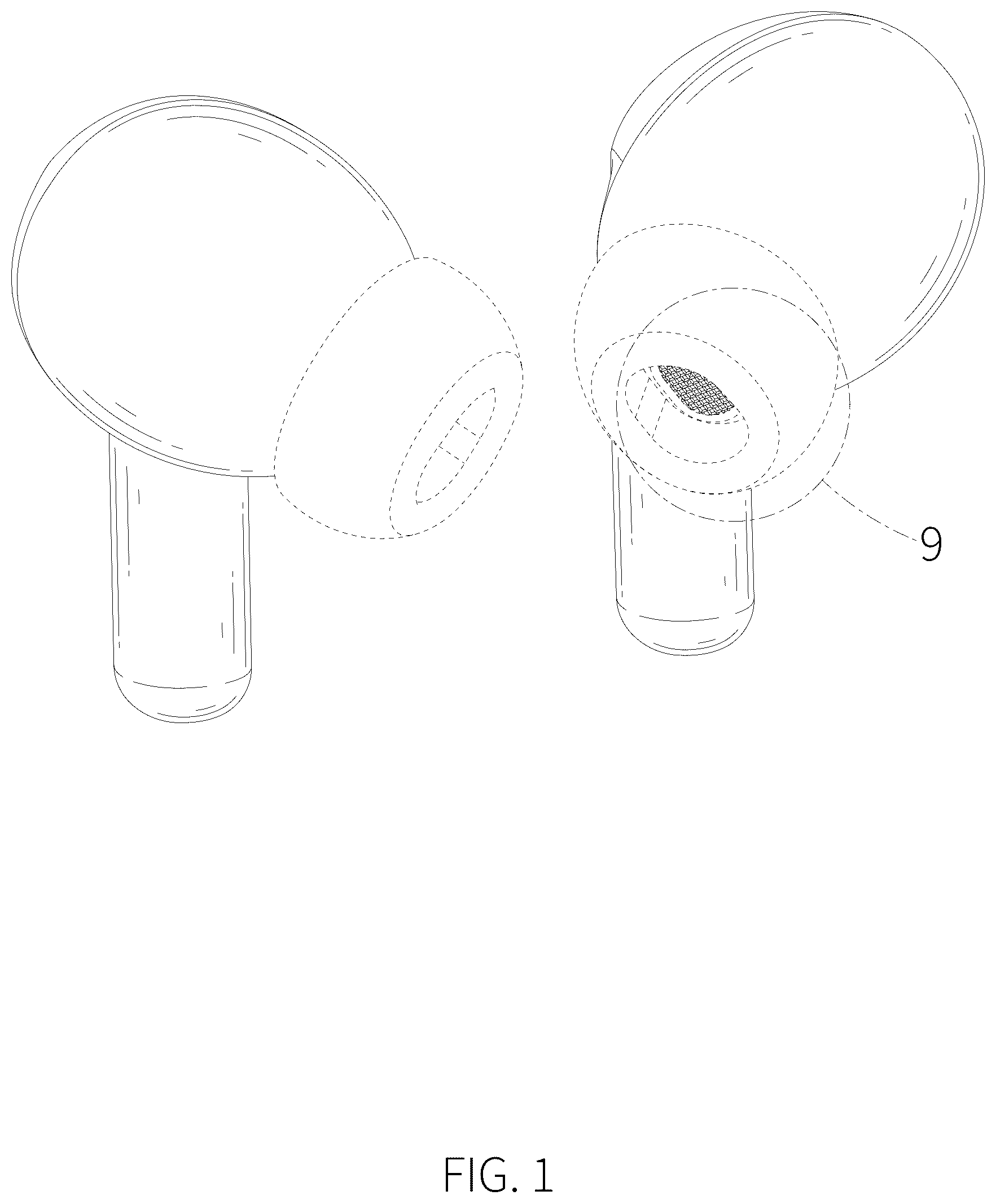 Patent USD1044778 Figure 1 – Wireless earbuds