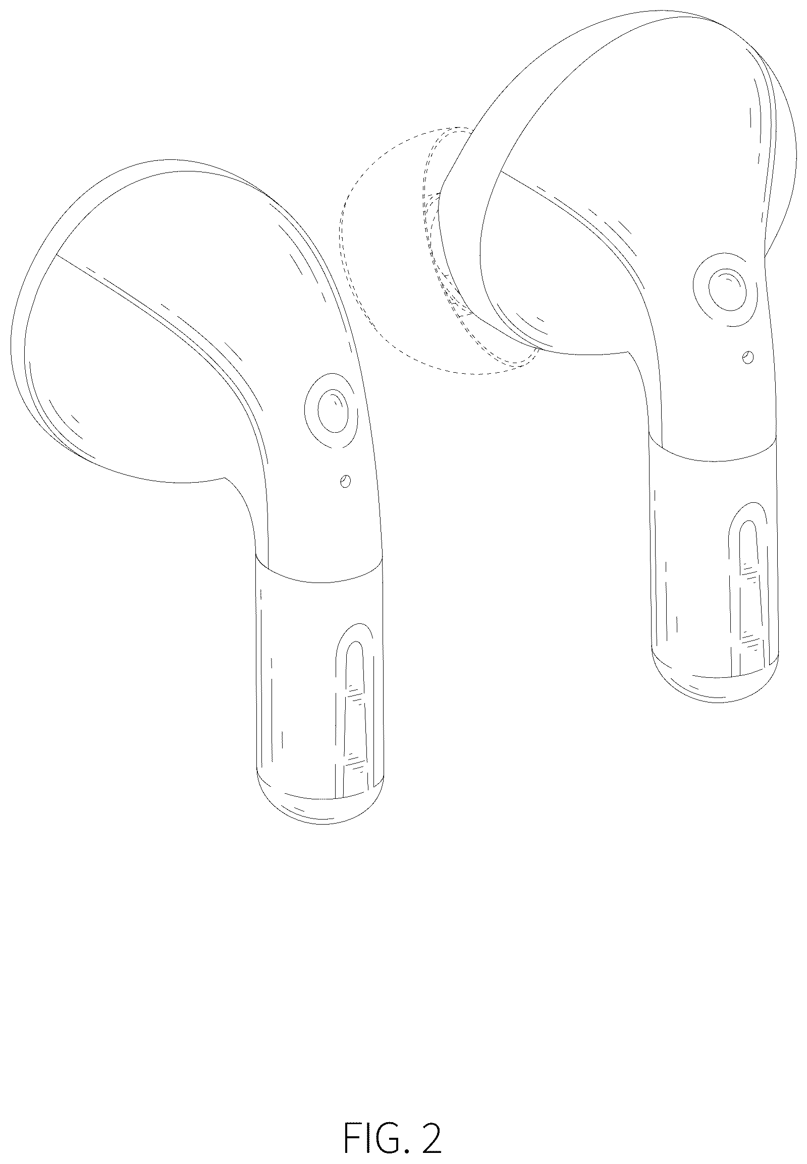 Patent USD1044778 Figure 2 – Wireless earbuds