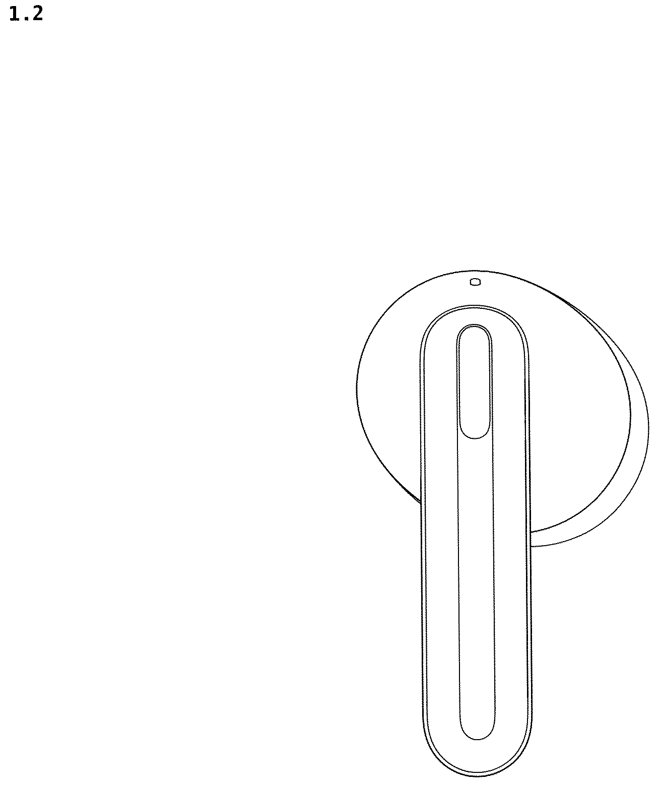 Patent USD1044781 Figure 2 – Earphone