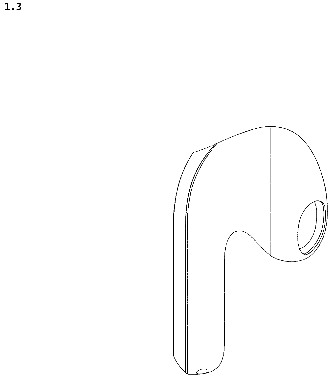 Patent USD1044781 Figure 3 – Earphone