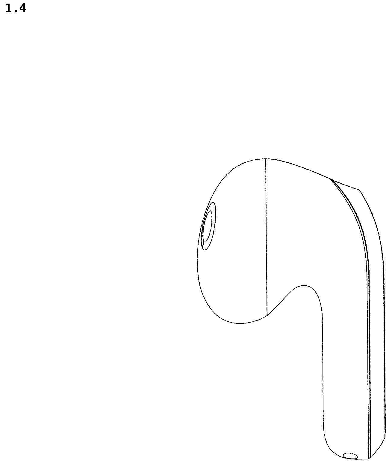 Patent USD1044781 Figure 4 – Earphone