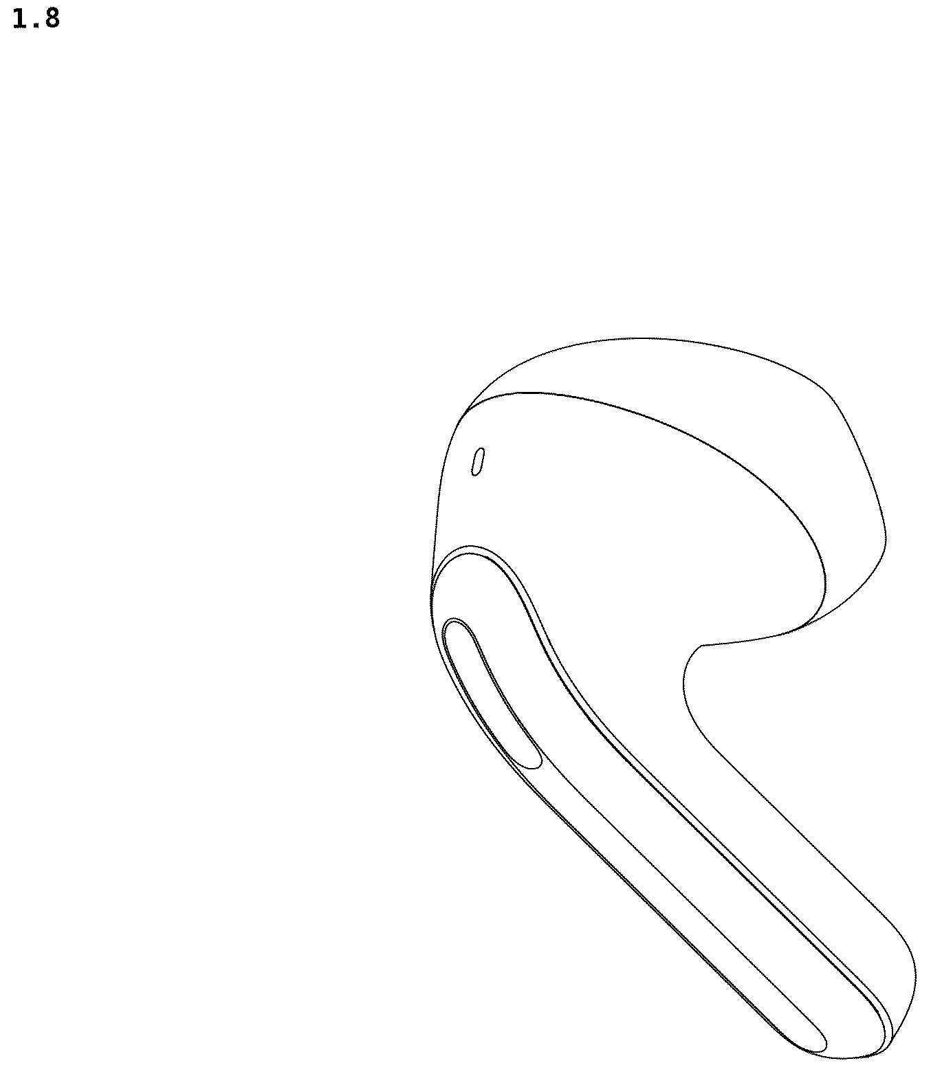 Patent USD1044781 Figure 8 – Earphone