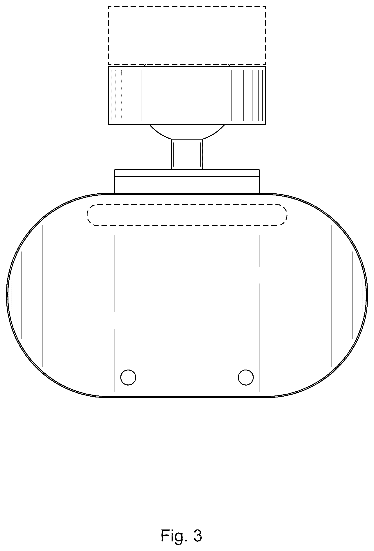 Patent USD1044782 Figure 3 – Wall mount for an audio device