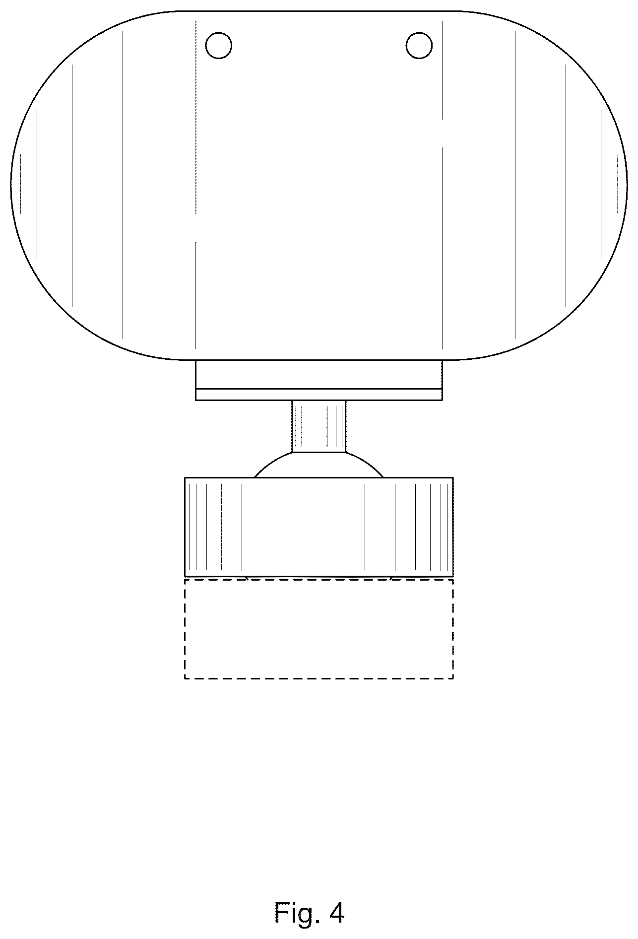 Patent USD1044782 Figure 4 – Wall mount for an audio device
