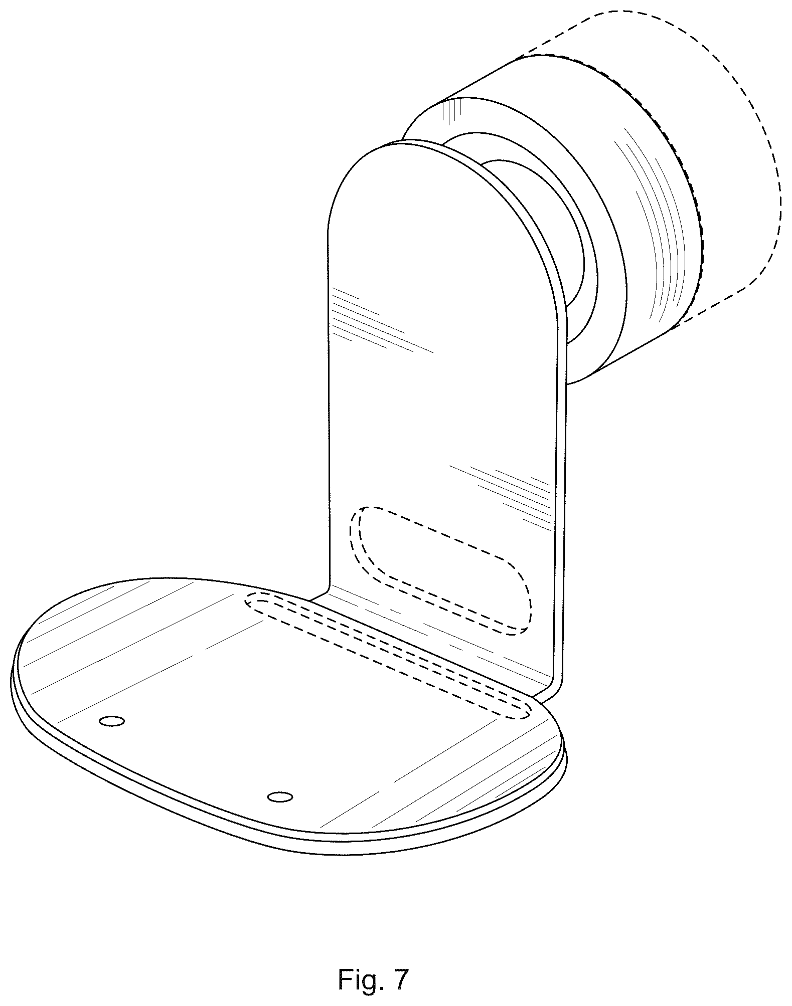 Patent USD1044782 Figure 7 – Wall mount for an audio device