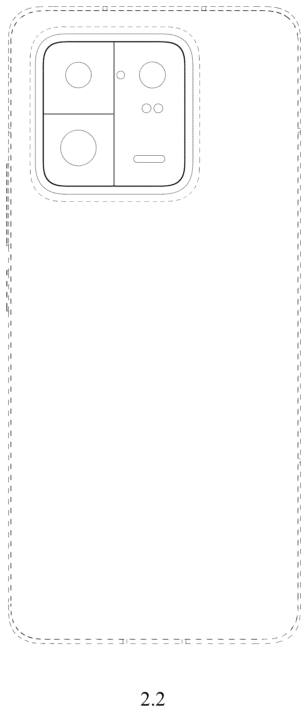 Patent USD1044787 Figure 2 – Mobile phone