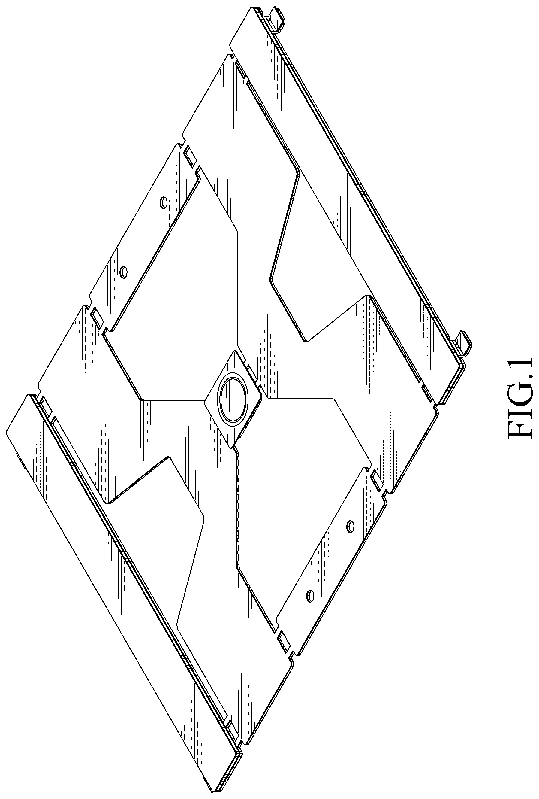 Patent USD1044812 Figure 1 – Mounting frame for touchpads