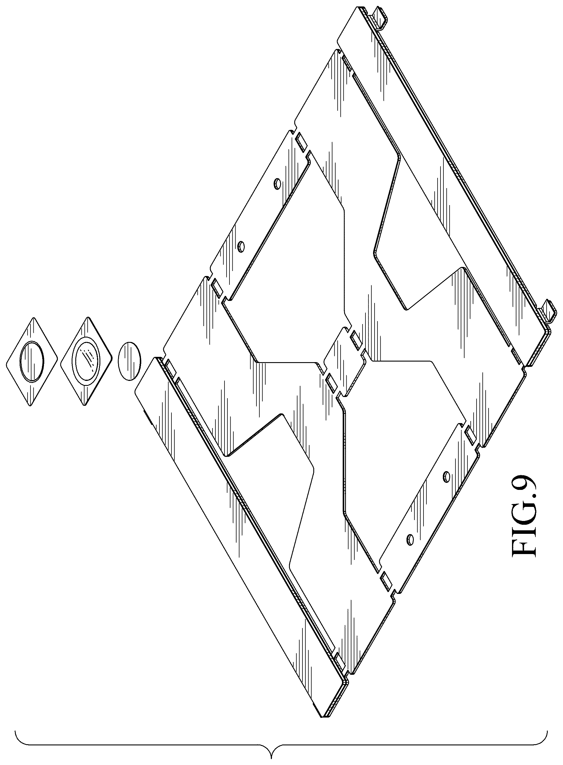 Patent USD1044812 Figure 9 – Mounting frame for touchpads