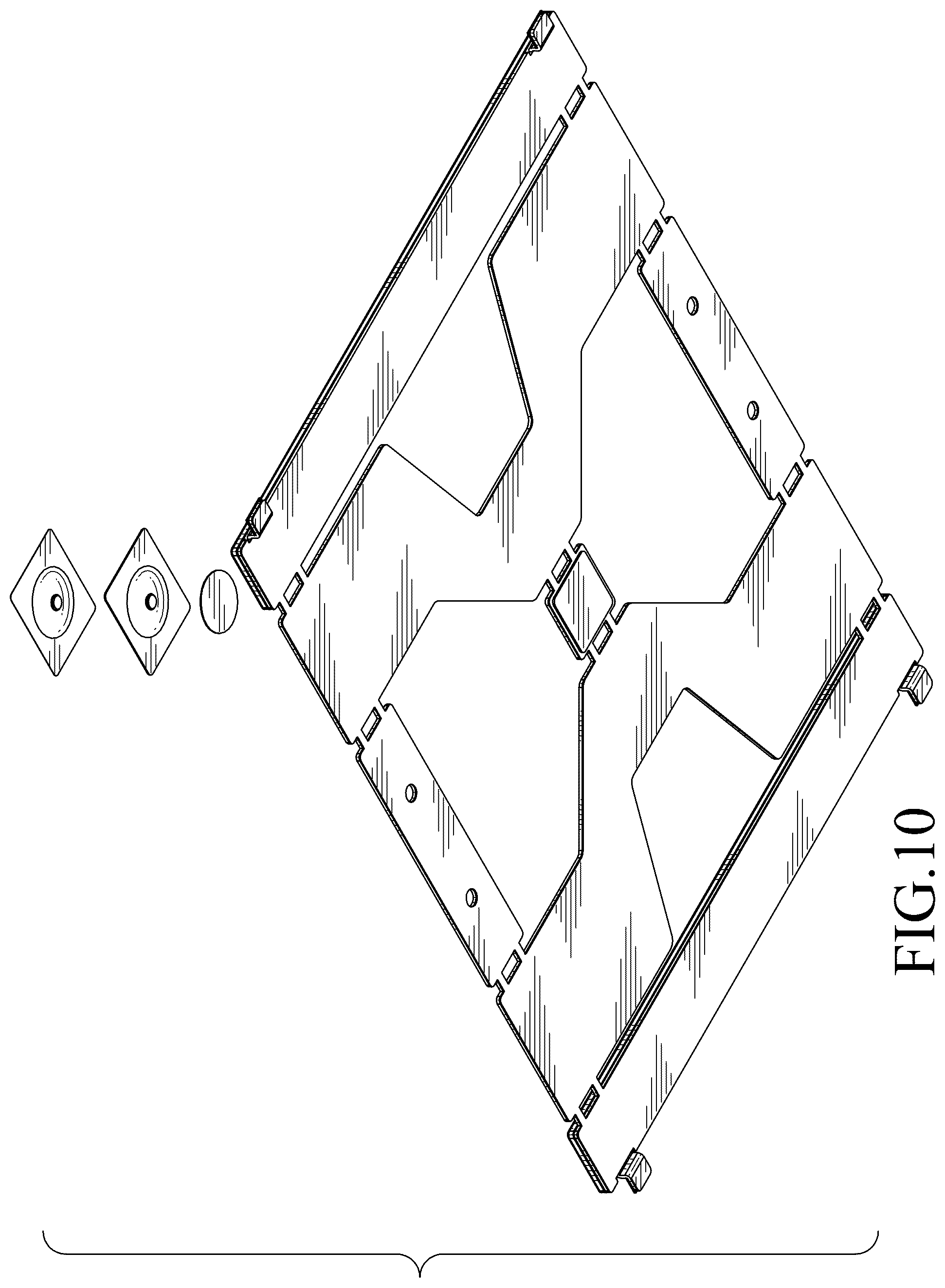 Patent USD1044812 Figure 10 – Mounting frame for touchpads