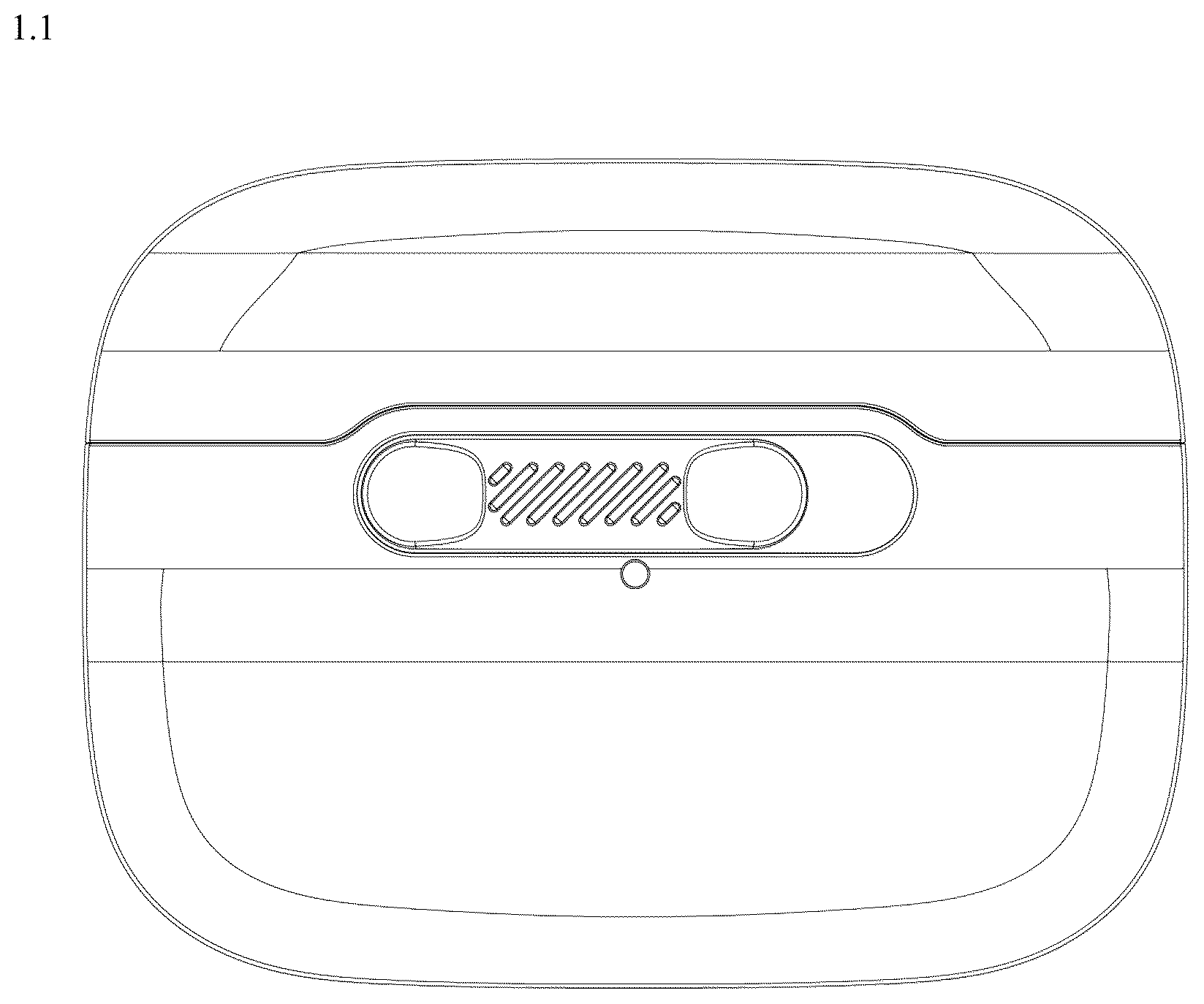 Patent USD1044818 Figure 1 – Protective cover for earphone charging case