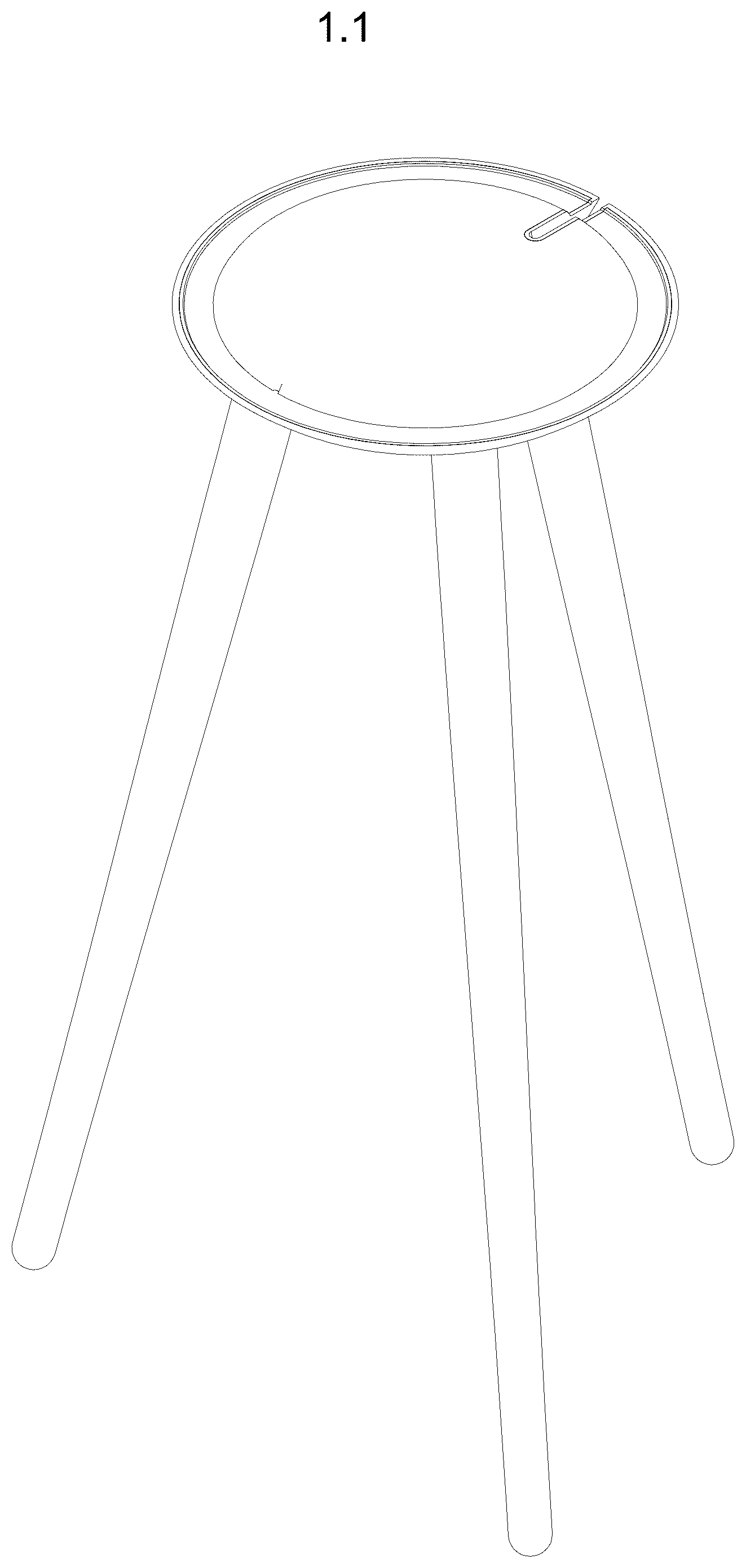 Patent USD1044820 Figure 1 – Stand for data processing device and mobile telephone