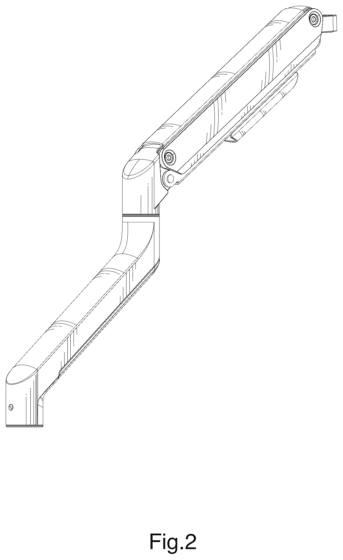Patent USD1044821 Figure 2 – Monitor arm