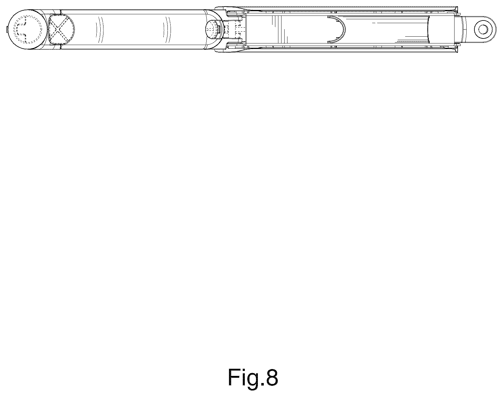 Patent USD1044821 Figure 8 – Monitor arm