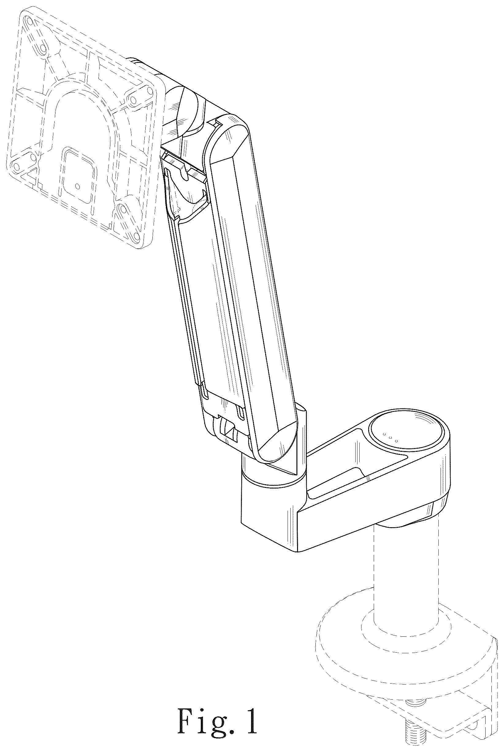 Patent USD1044822 Figure 1 – Monitor arm