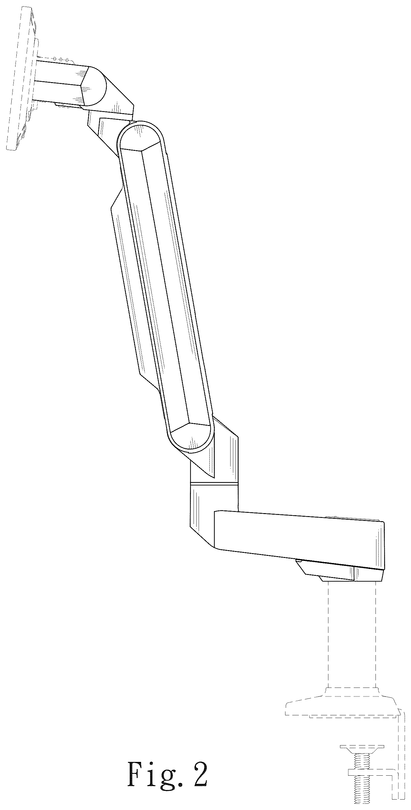 Patent USD1044822 Figure 2 – Monitor arm