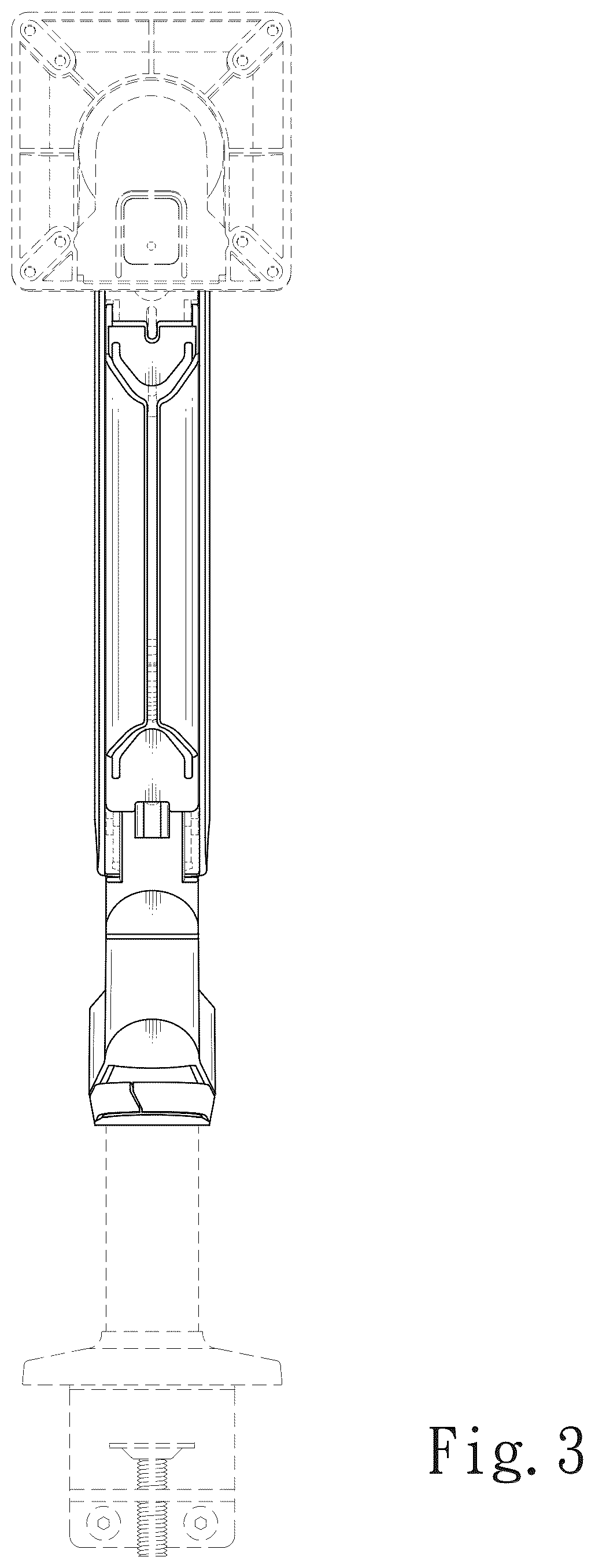 Patent USD1044822 Figure 3 – Monitor arm
