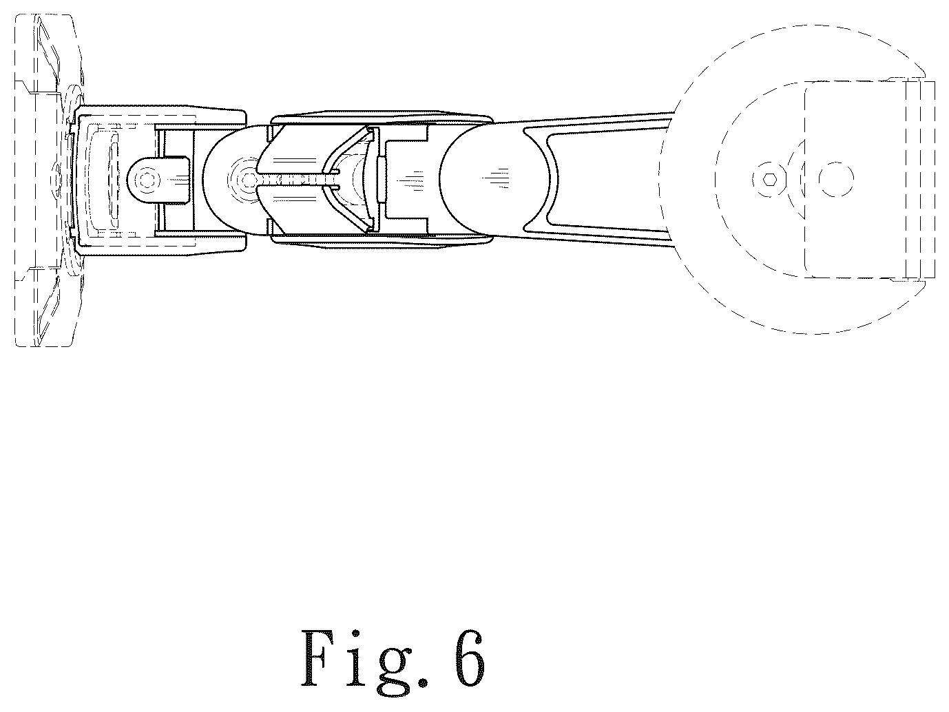 Patent USD1044822 Figure 6 – Monitor arm