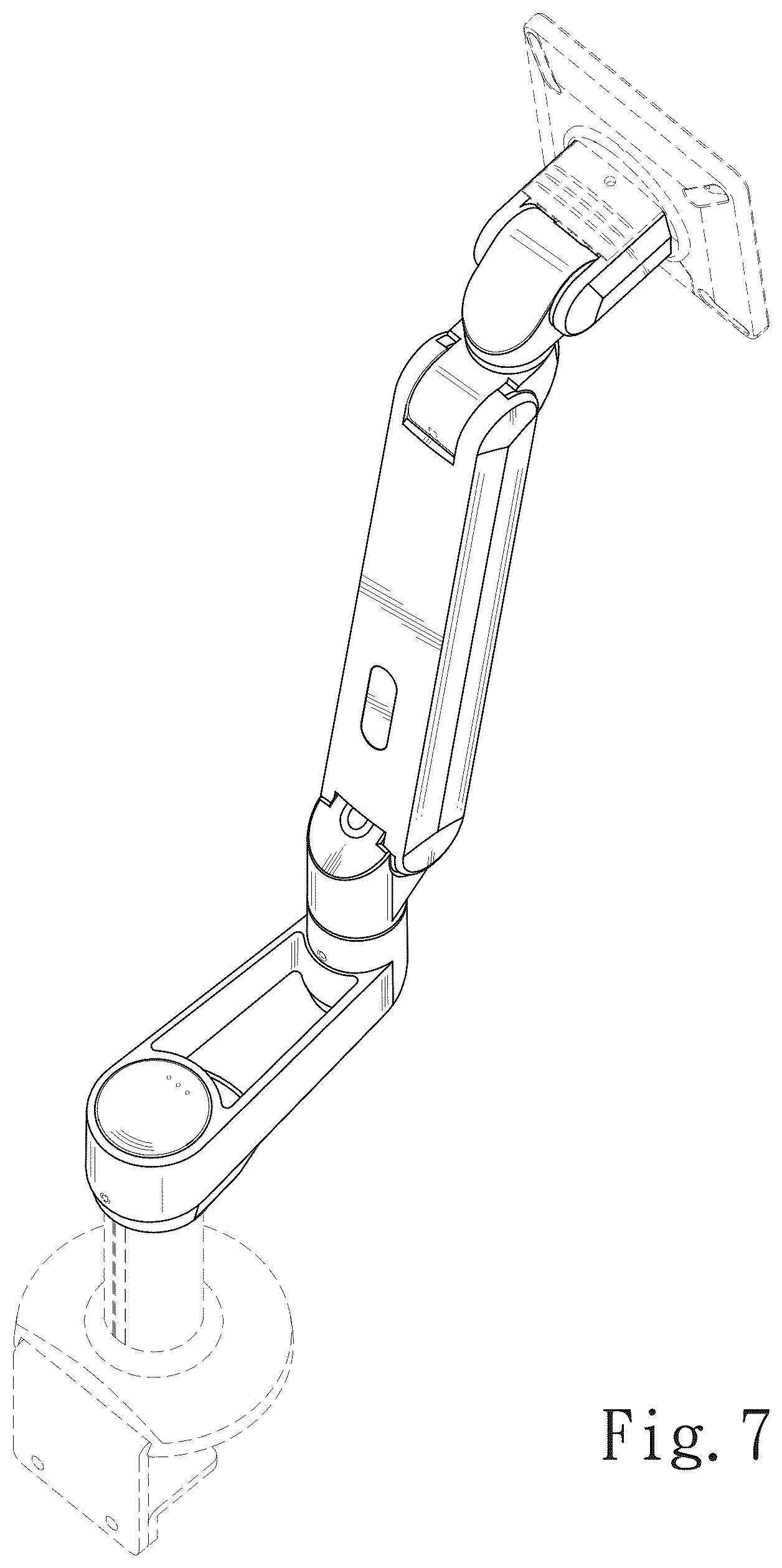 Patent USD1044822 Figure 7 – Monitor arm