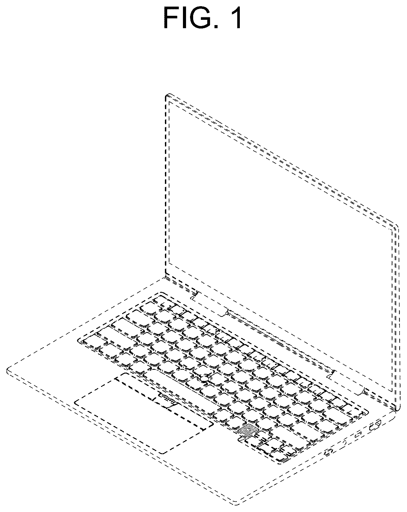 Patent USD1044823 Figure 1 – Notebook computer having a key