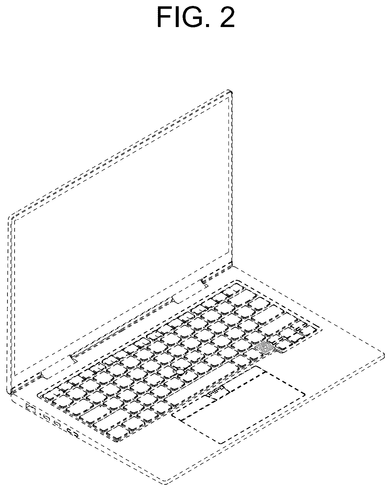 Patent USD1044823 Figure 2 – Notebook computer having a key