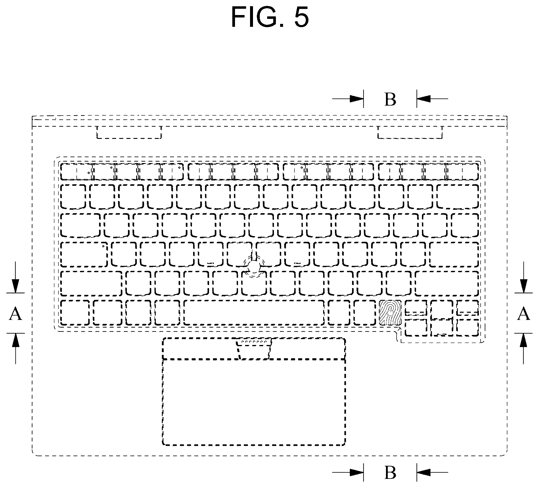 Patent USD1044823 Figure 5 – Notebook computer having a key
