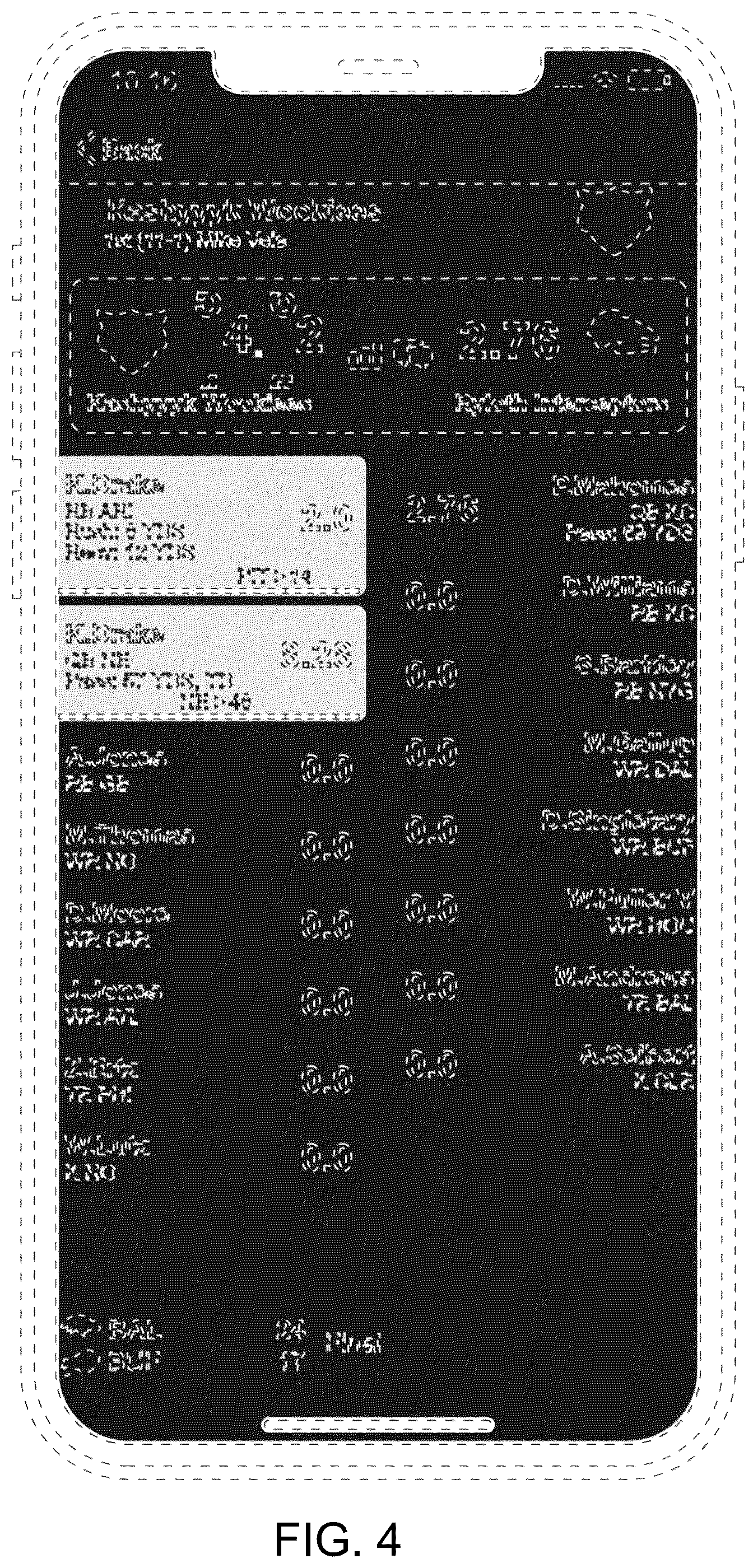 Patent USD1044847 Figure 4 – Display screen with graphical user interface with fantasy sports player information