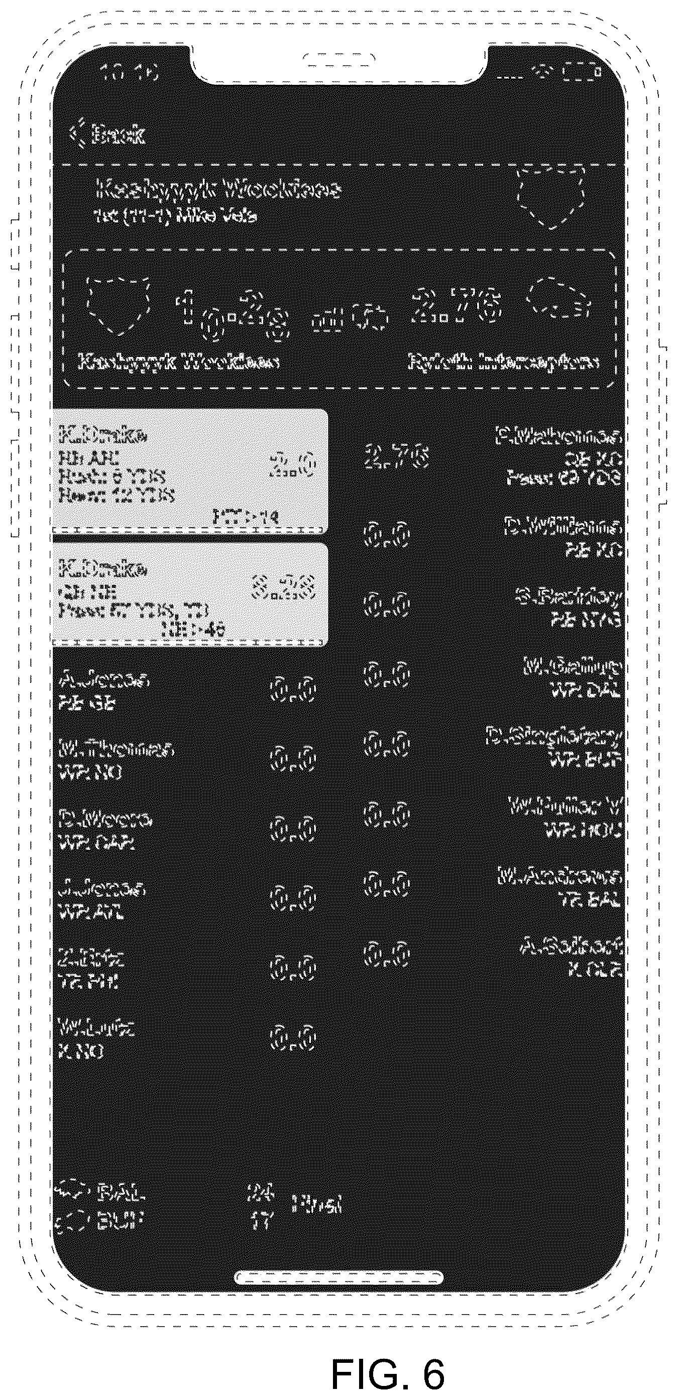 Patent USD1044847 Figure 6 – Display screen with graphical user interface with fantasy sports player information