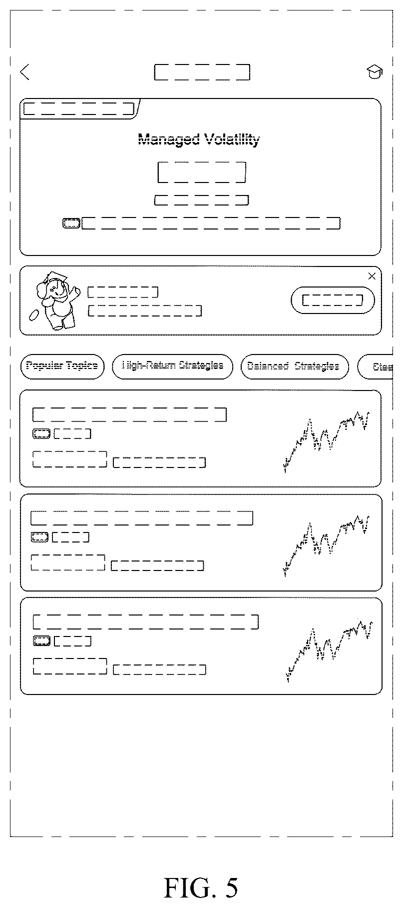 Patent USD1044848 Figure 5 – Display screen or portion thereof with animated graphical user interface for displaying fund information